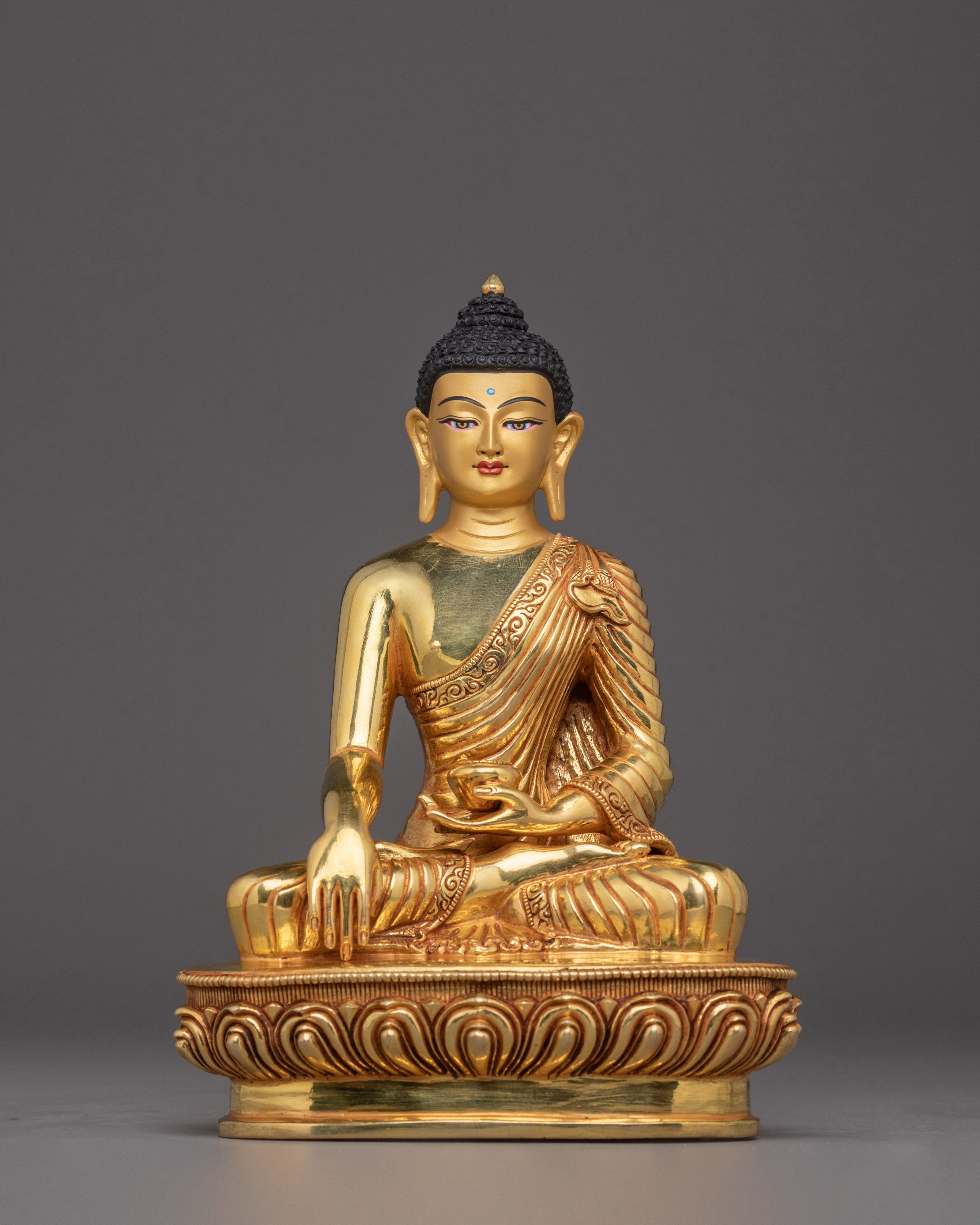 Shakyamuni with Throne Statue | Gautama Buddha - Embodiment of Wisdom