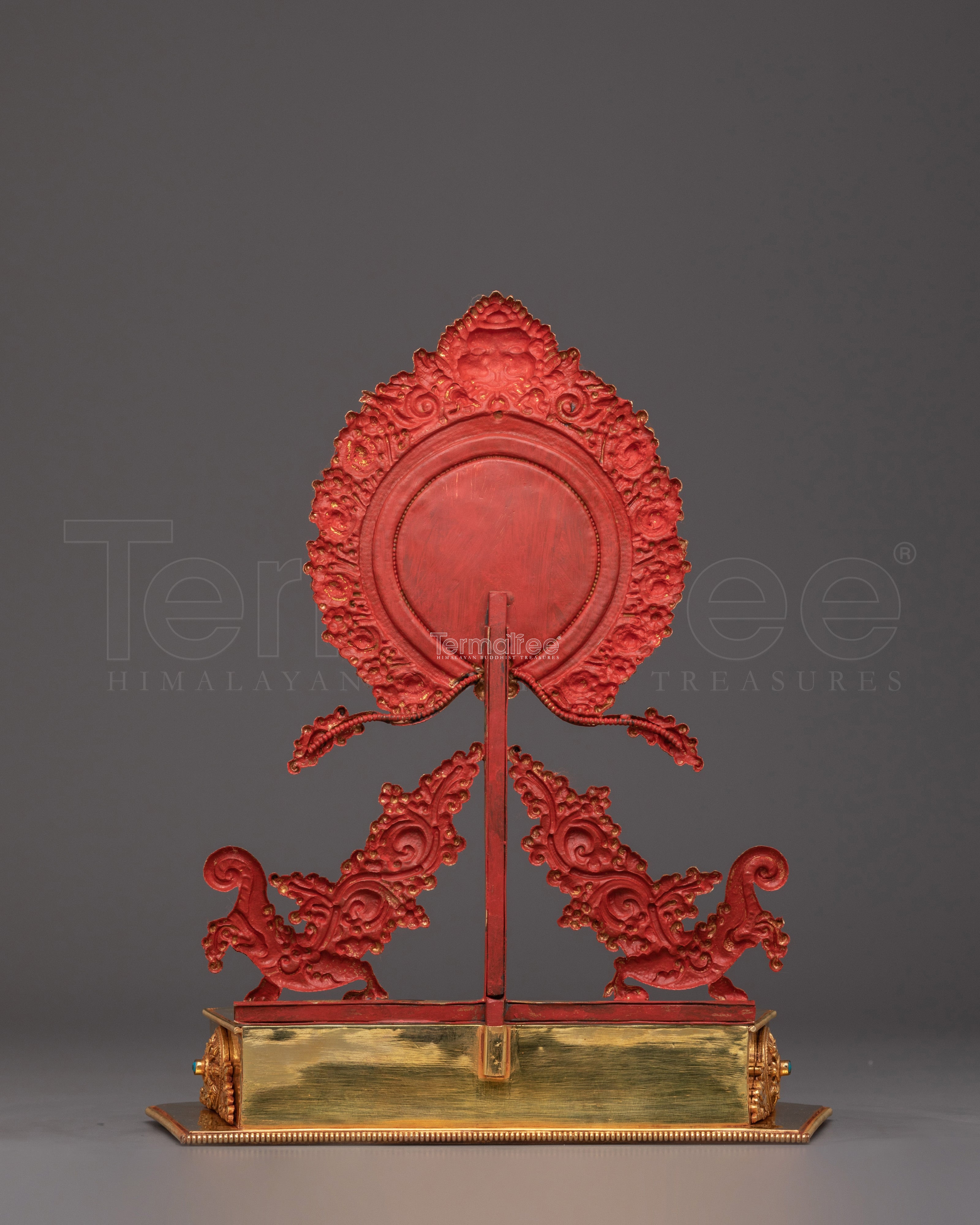Tibetan Buddhism Throne | Golden Throne for Statues