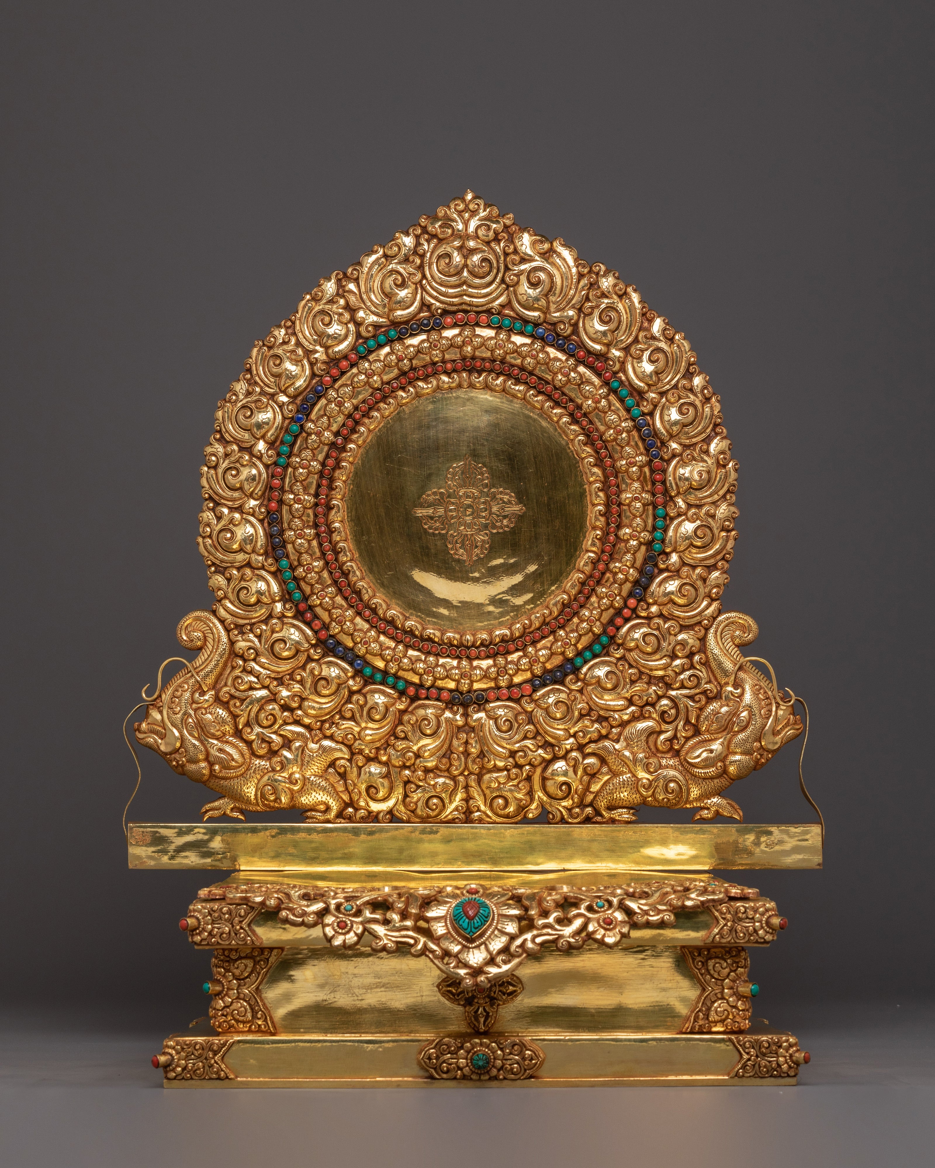 Compassionate Green Tara on Throne Statue | Shyama Tara Sculpture