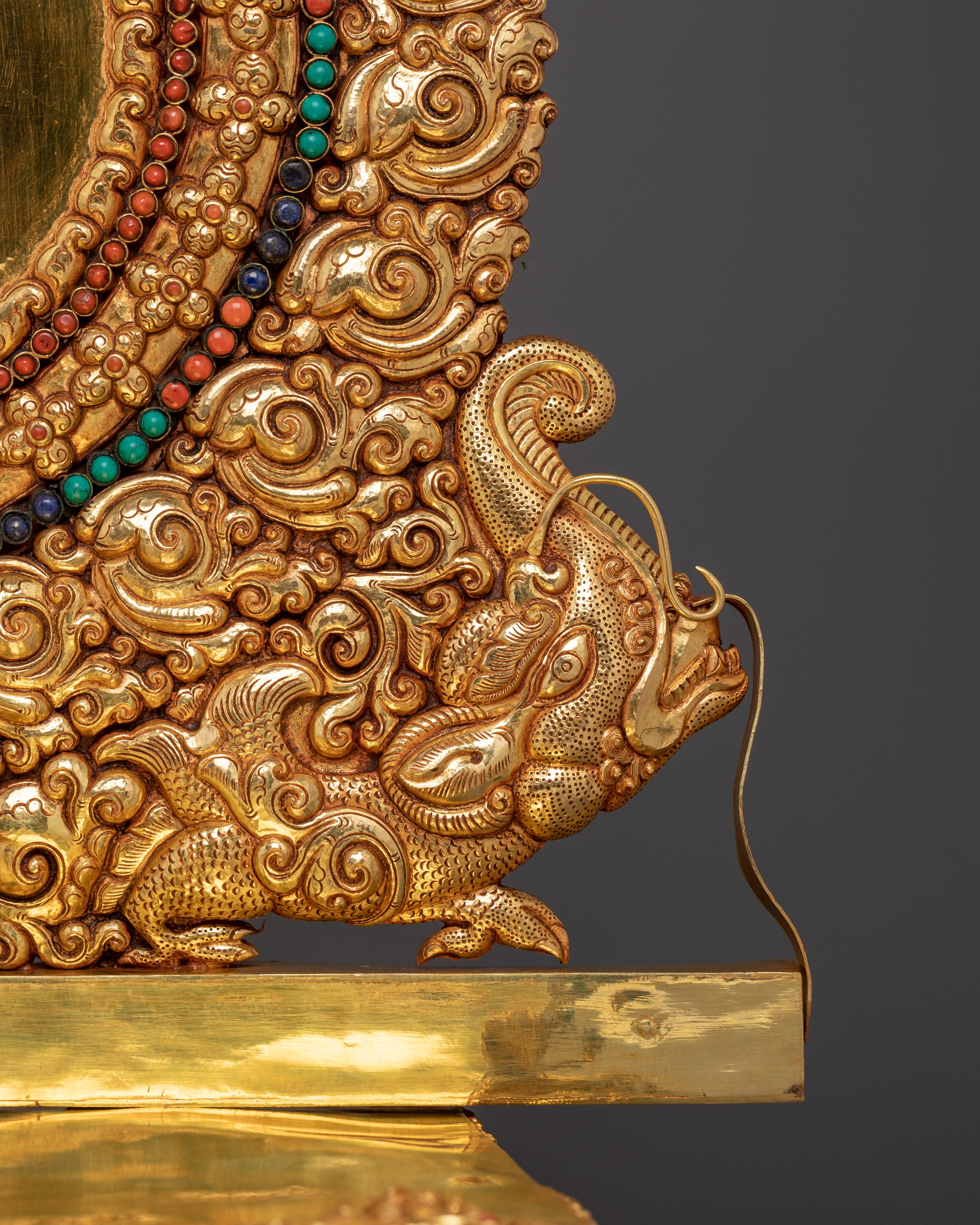 Compassionate Green Tara on Throne Statue | Shyama Tara Sculpture