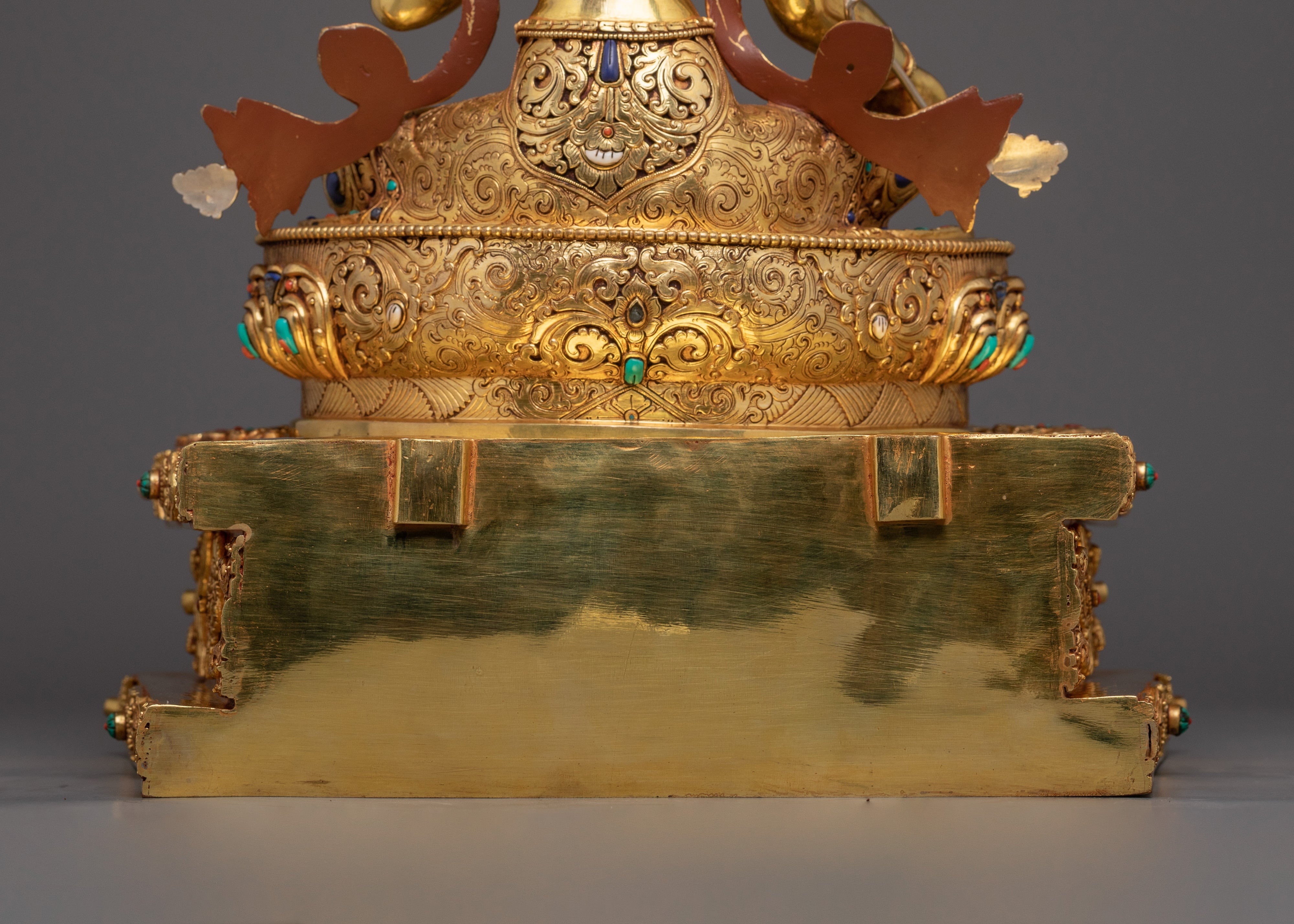 Compassionate Green Tara on Throne Statue | Shyama Tara Sculpture