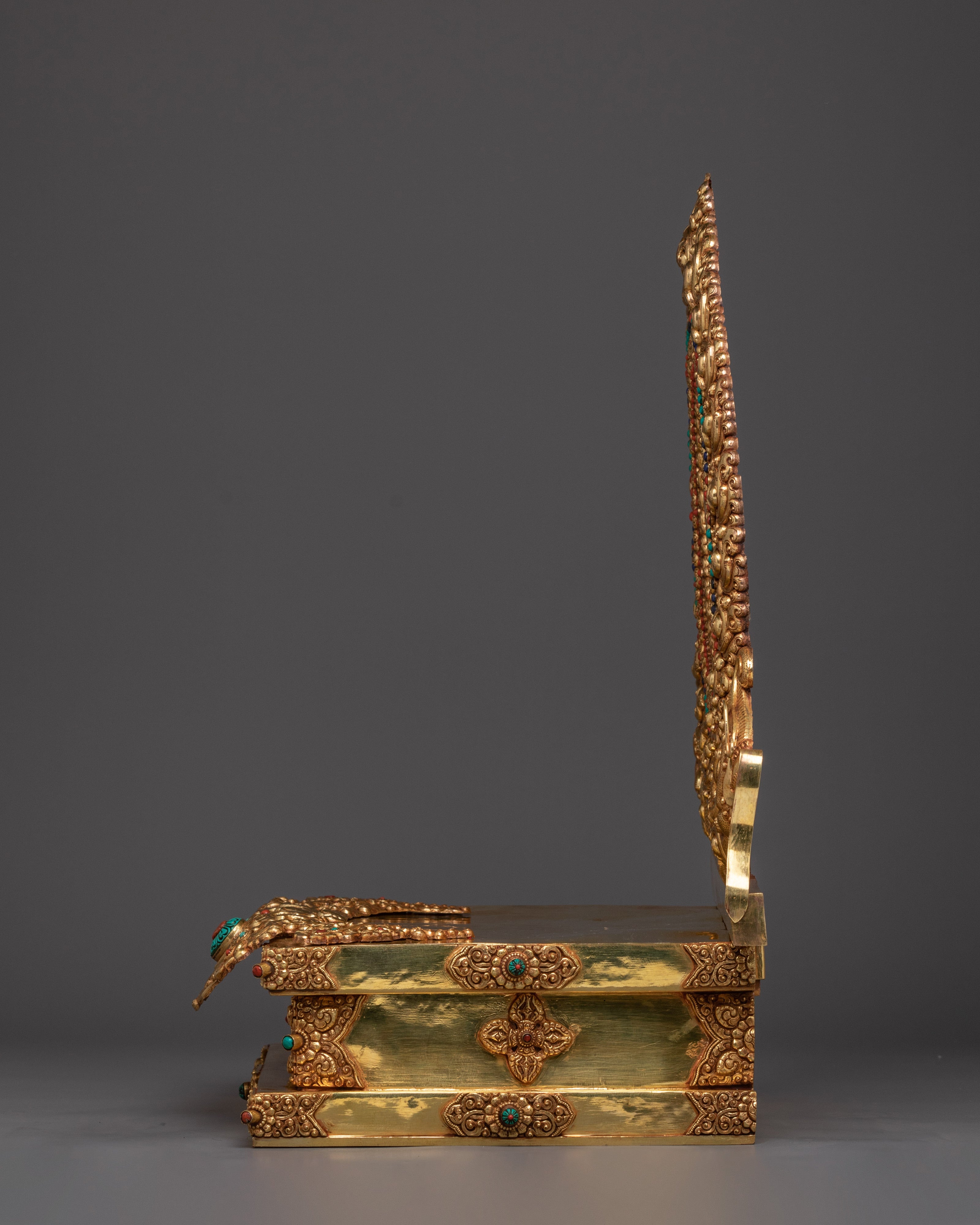 Buddhist Handcrafted Throne | Throne for Enhancing Statues Presence