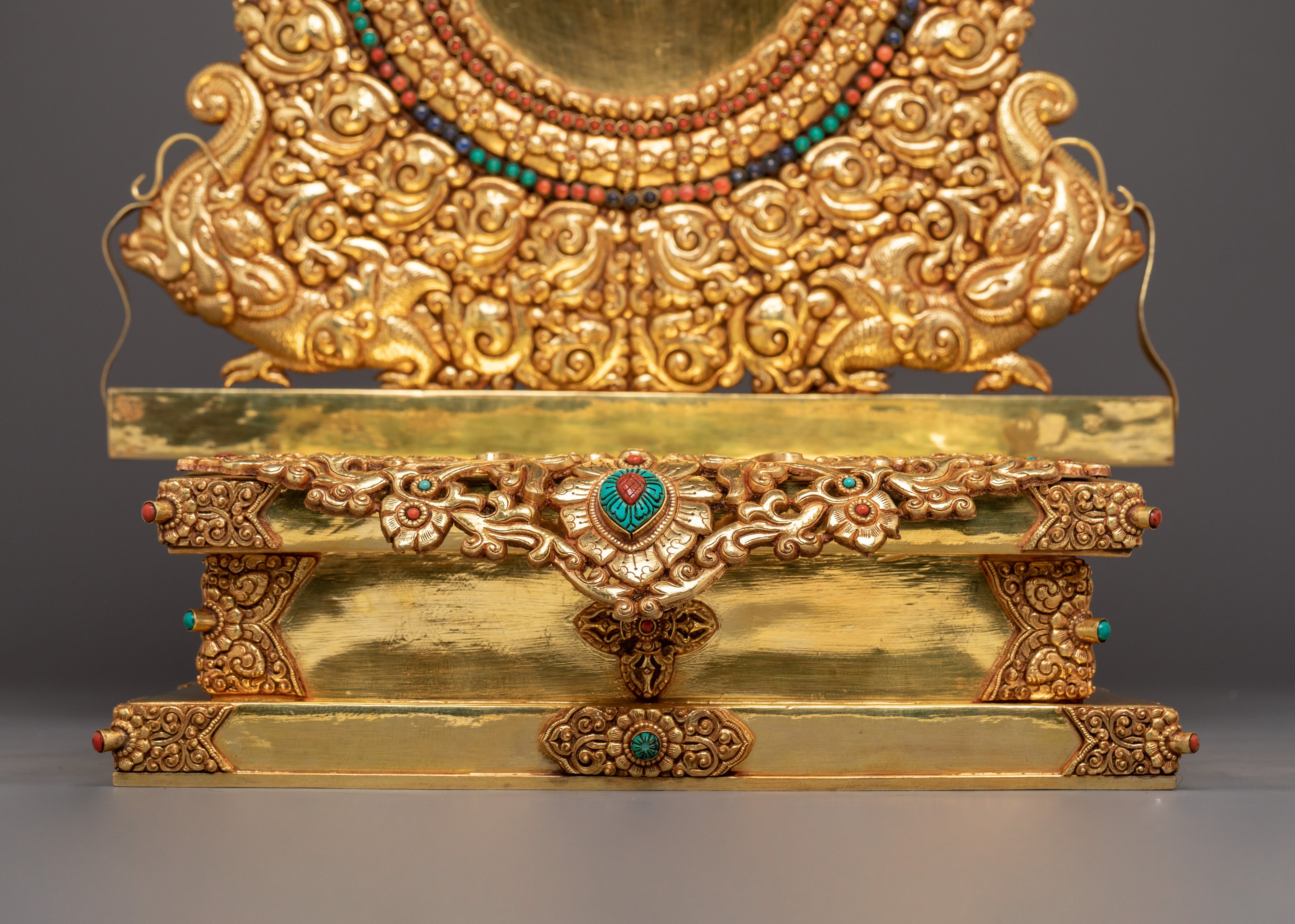 Buddhist Handcrafted Throne | Throne for Enhancing Statues Presence