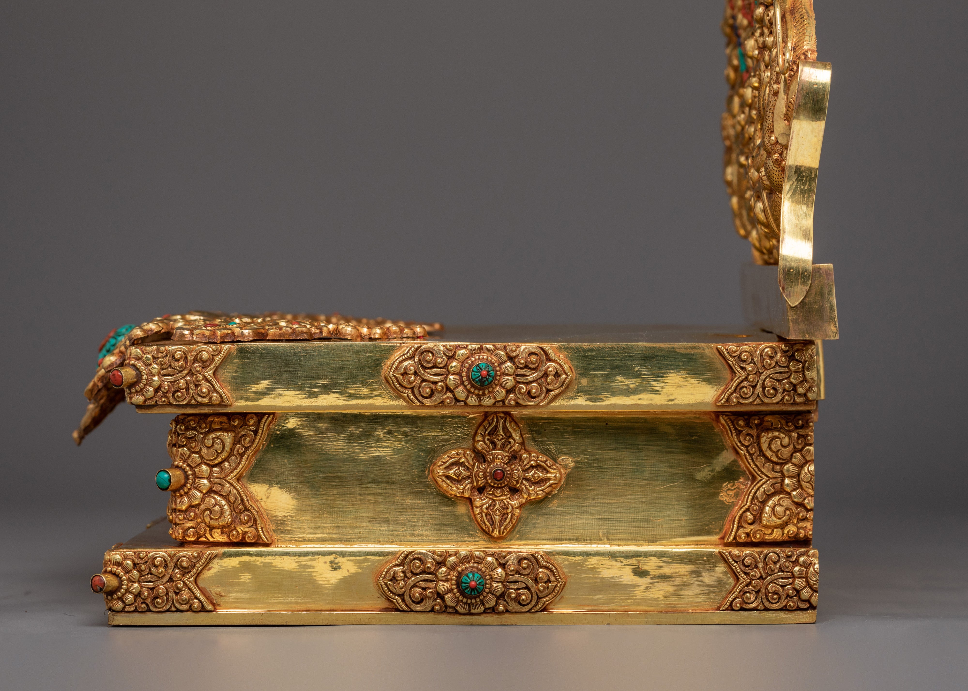 Buddhist Handcrafted Throne | Throne for Enhancing Statues Presence