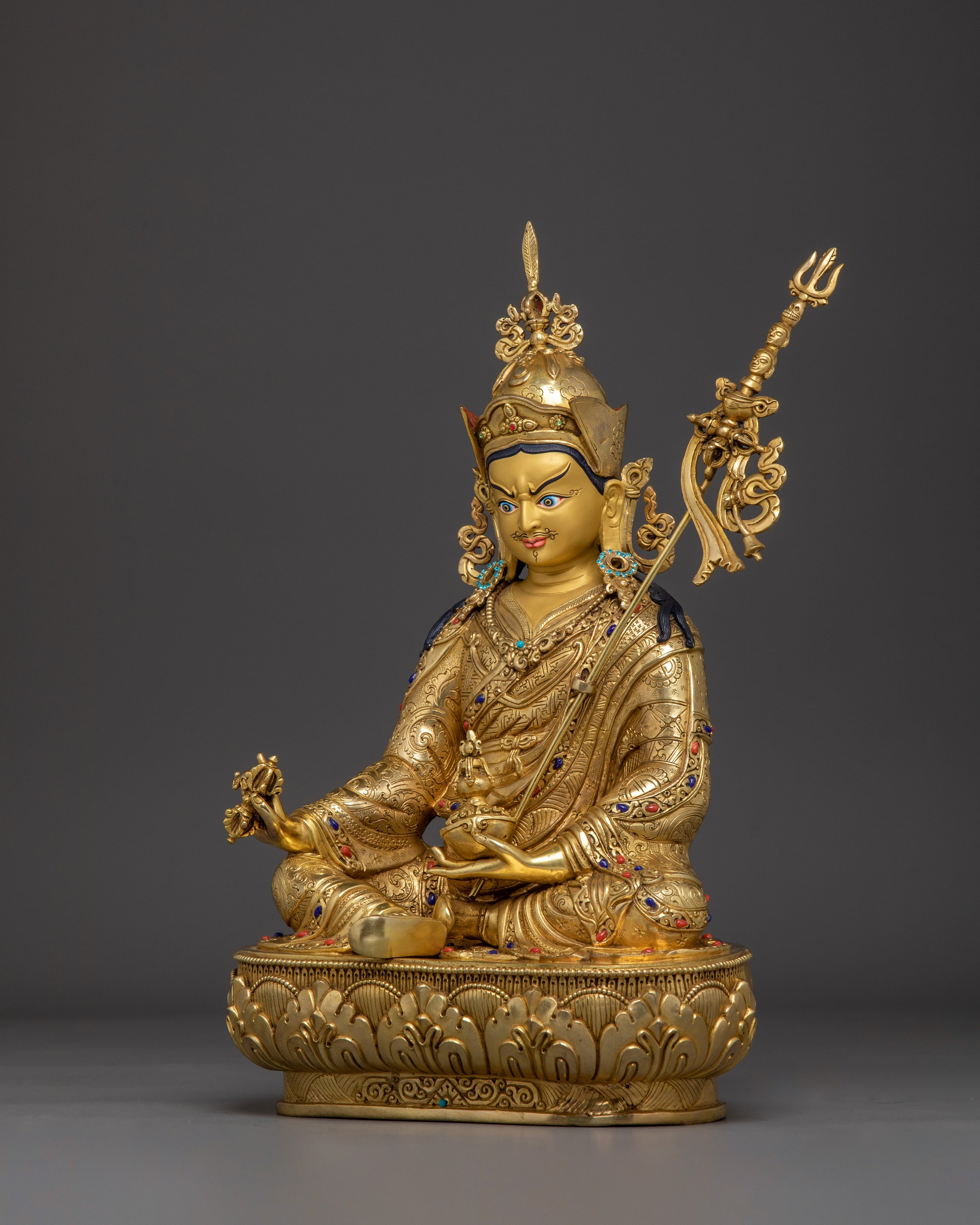 Precious Guru Rinpoche Handmade Statue | Lotus Born Padmasambhava