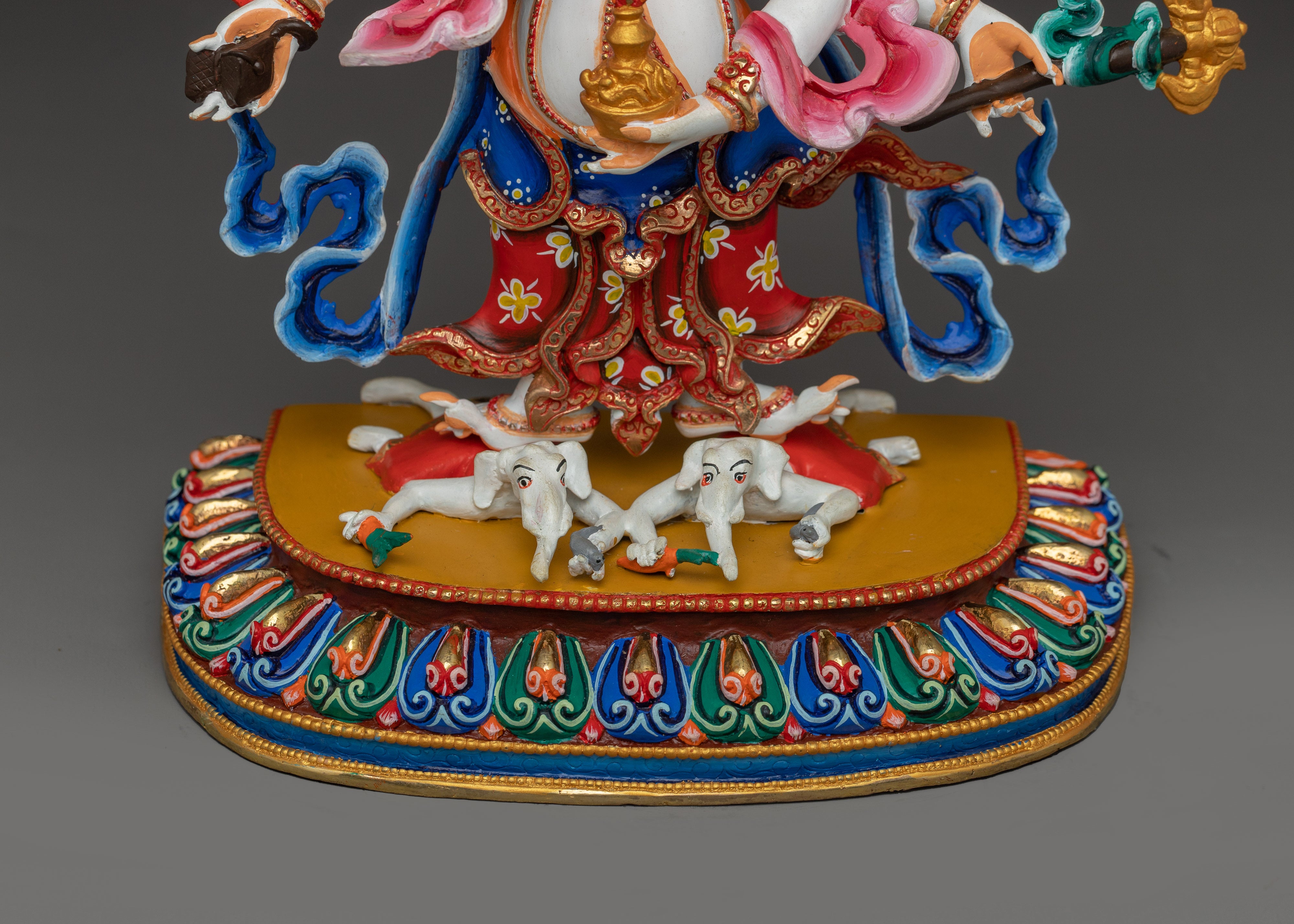 Prosperity Deity White Mahakala Statue | The Benevolent Protector