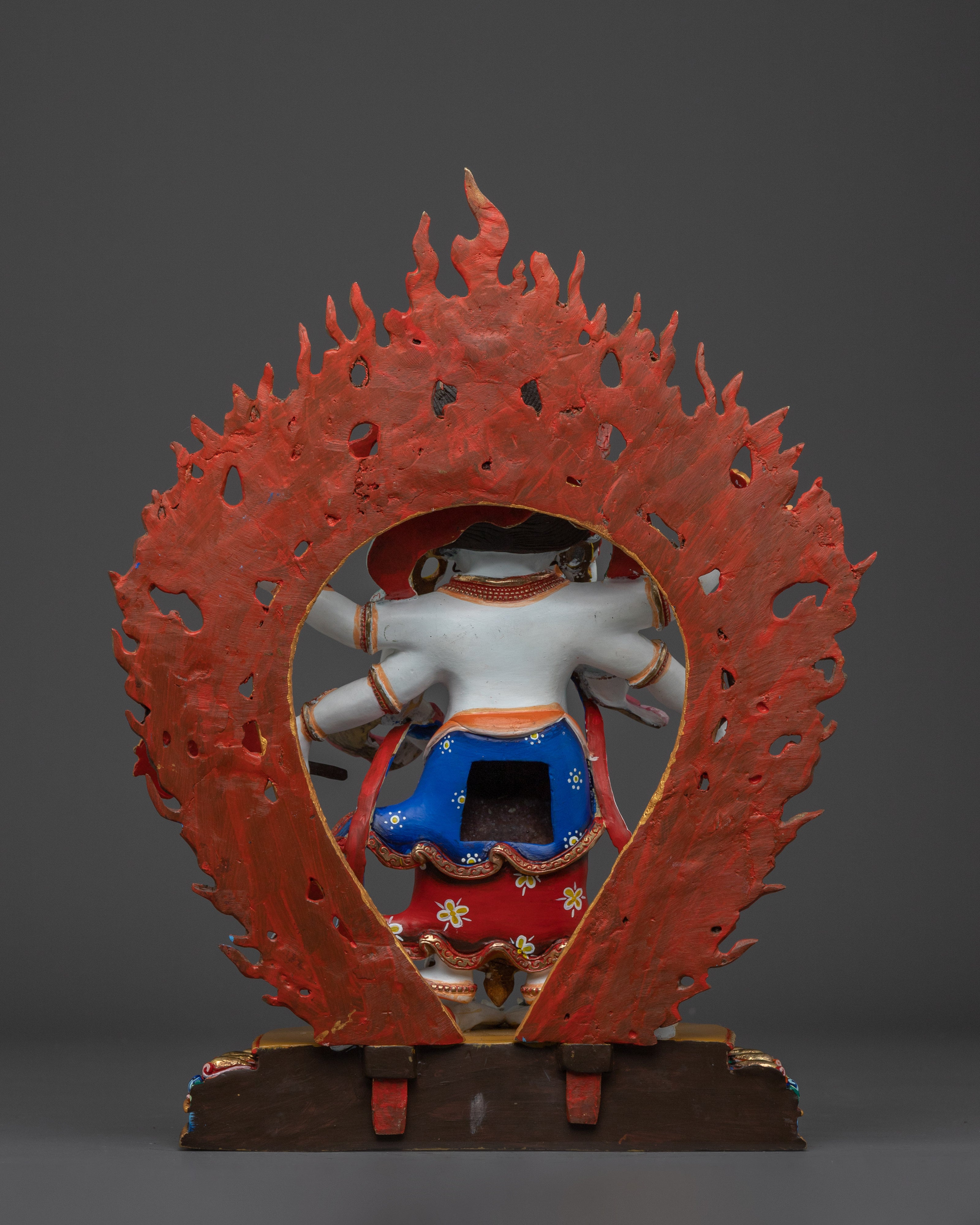 Prosperity Deity White Mahakala Statue | The Benevolent Protector