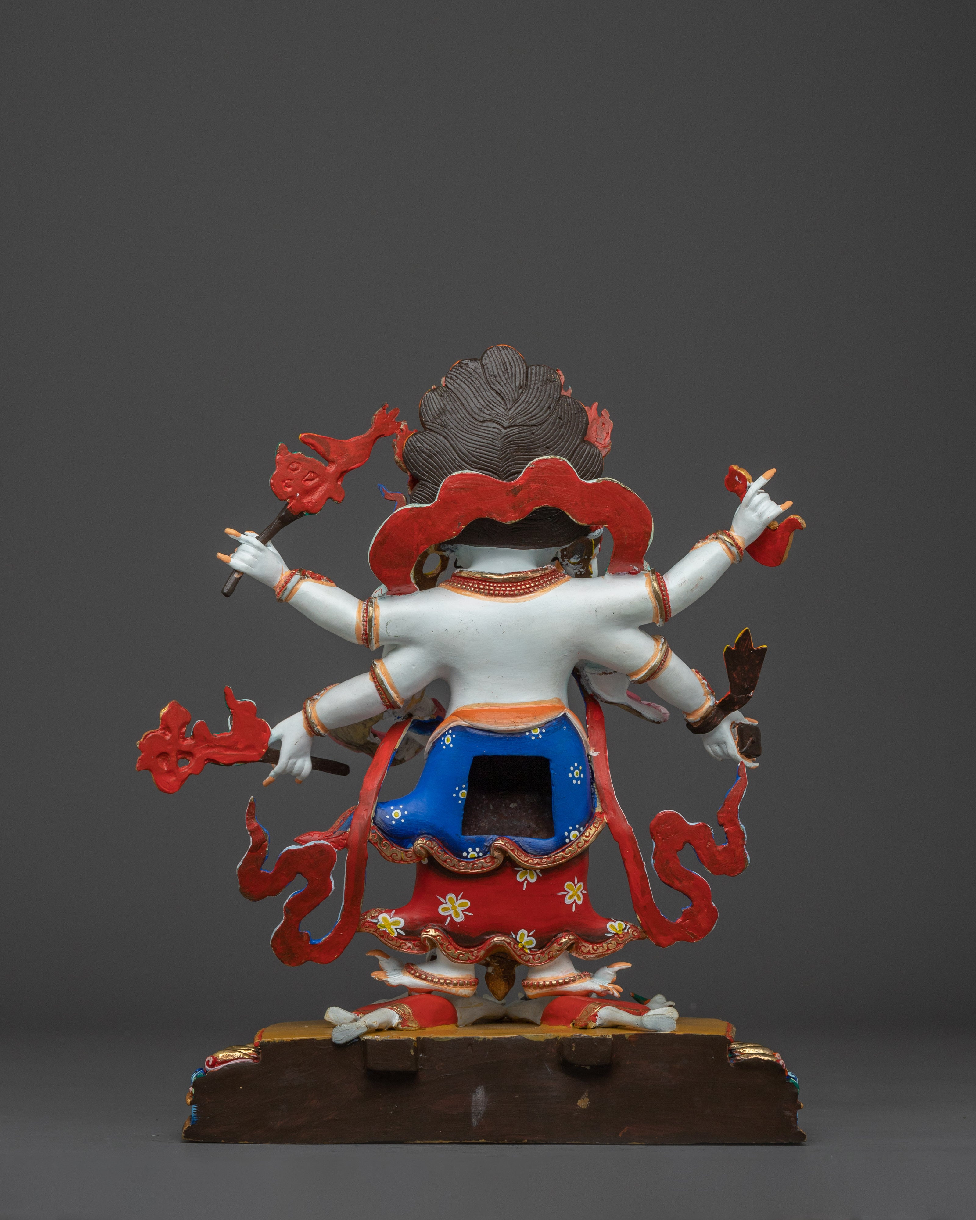 Prosperity Deity White Mahakala Statue | The Benevolent Protector