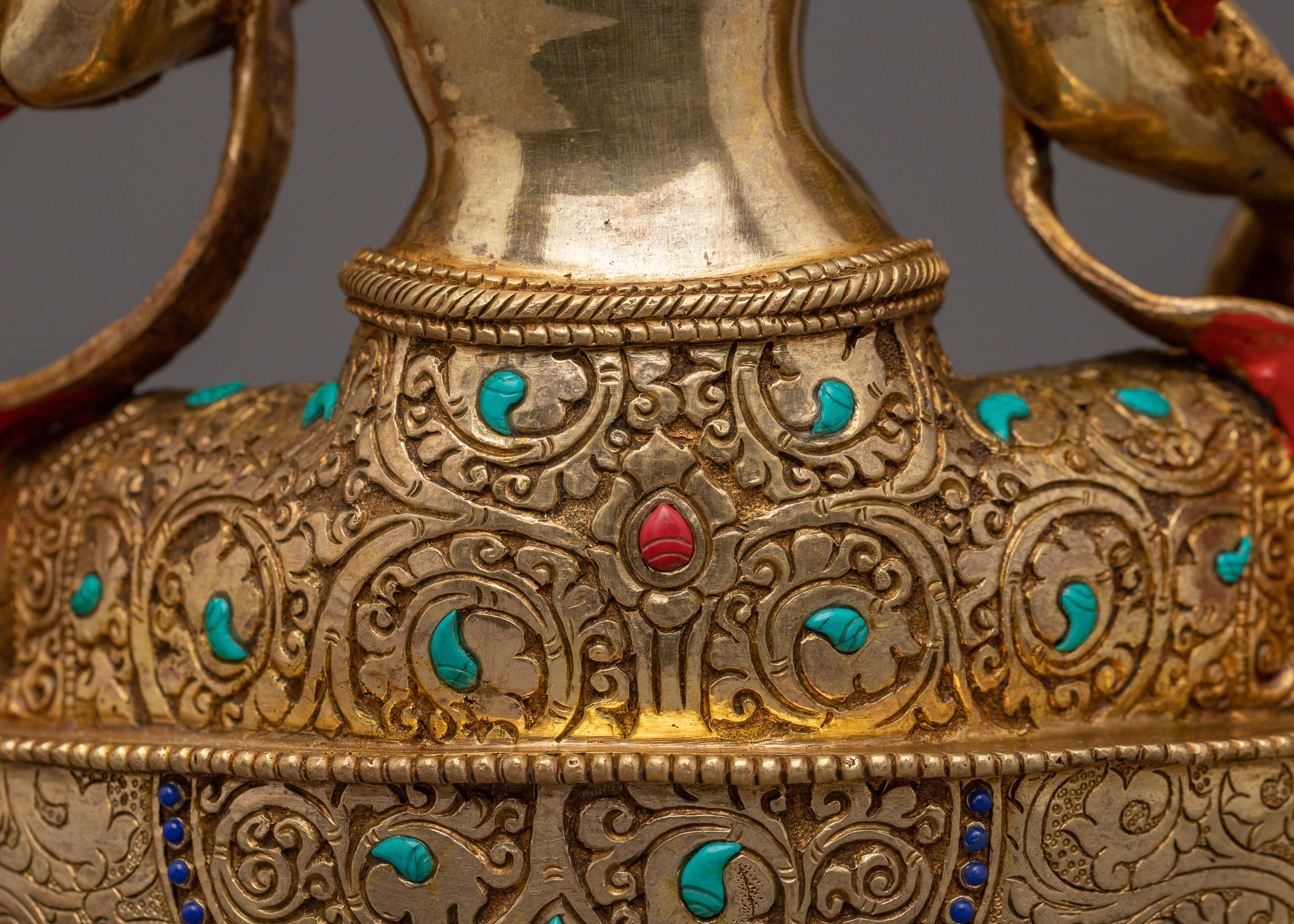 24k Gold Gilded Green Tara | Mother of All Buddhas