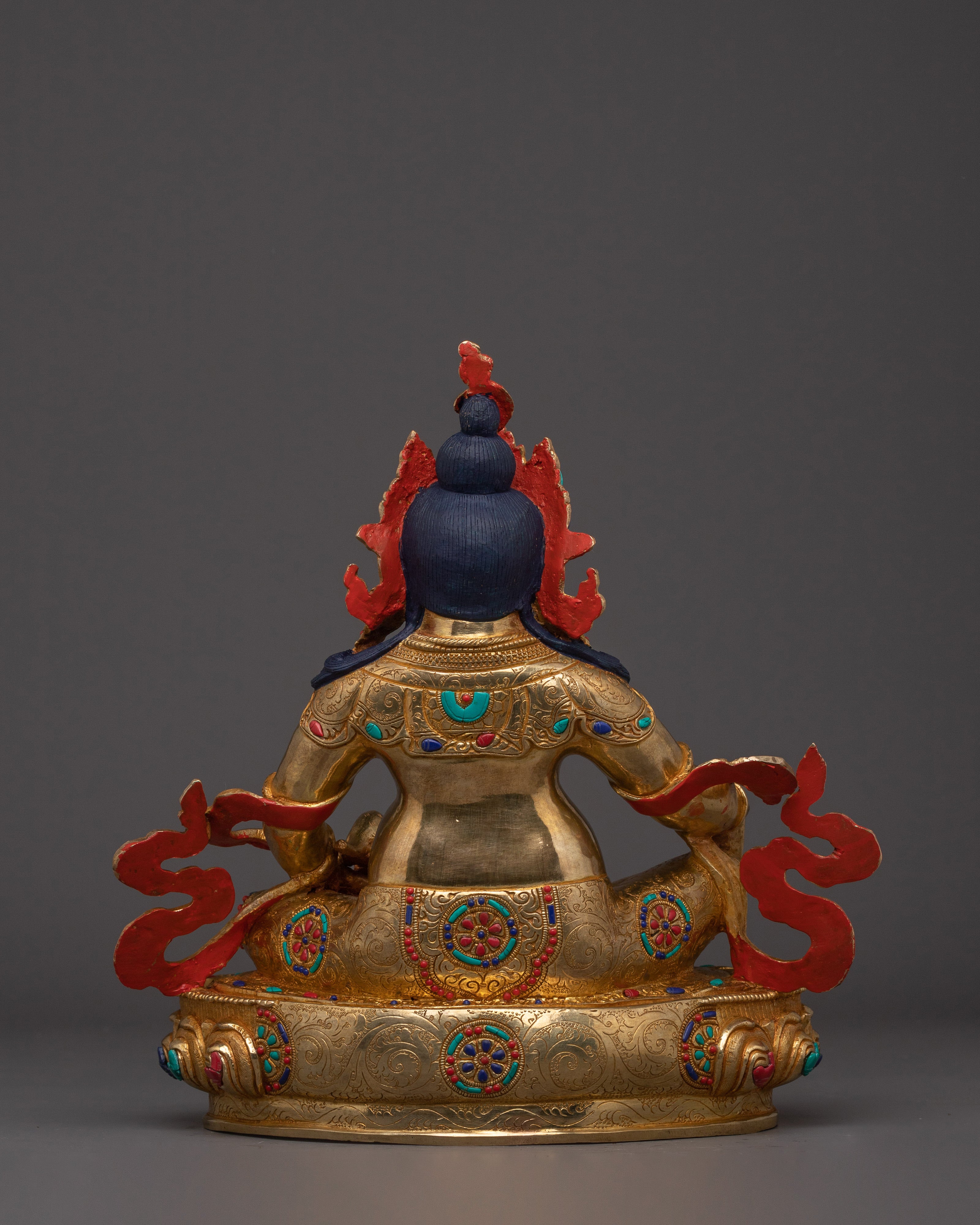 24k Gold Gilded Buddhist Art of Dzambhala | Deity of Generosity and Fortune