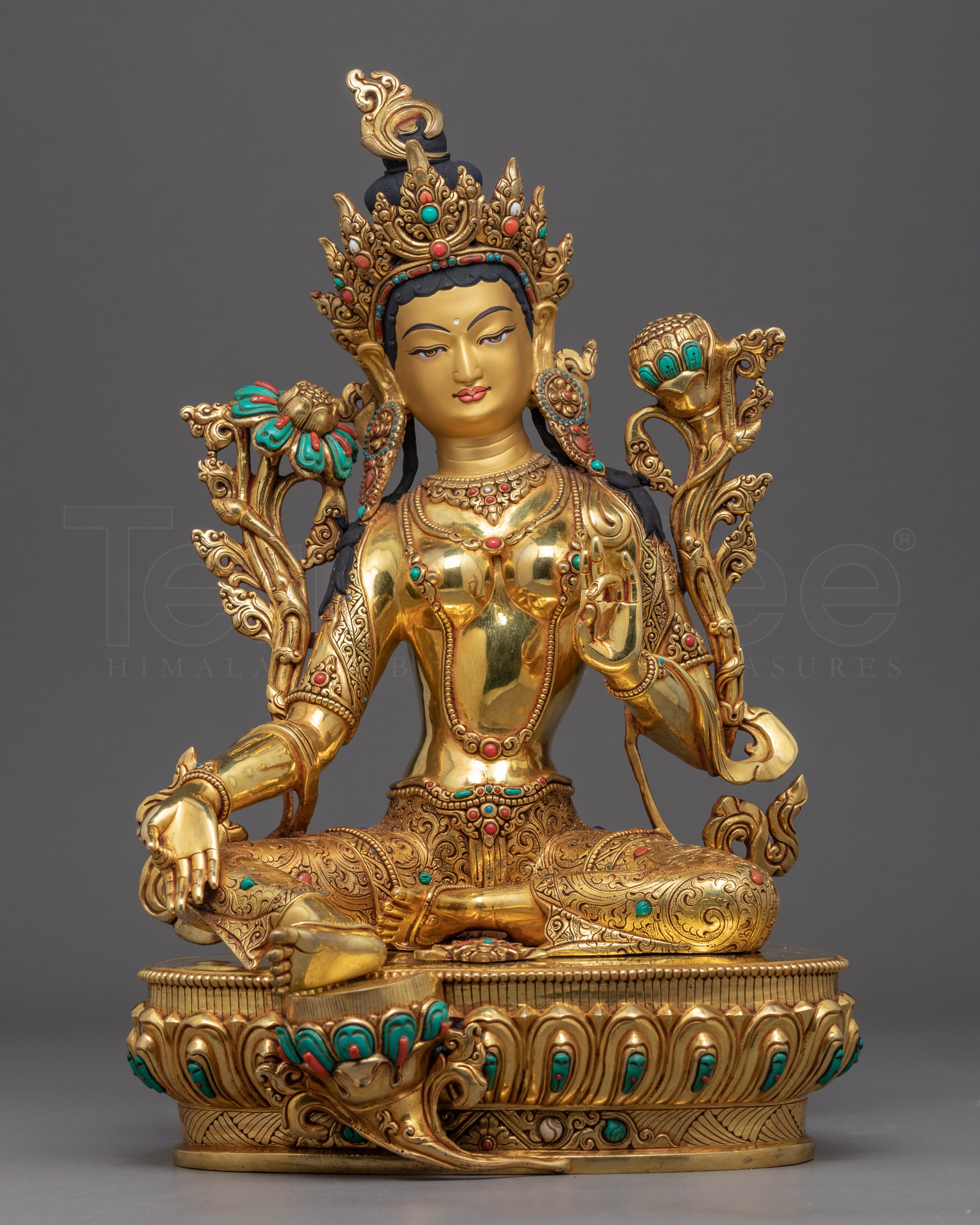 Green Tara Female Buddha | Hand-crafted Mother Tara Statue