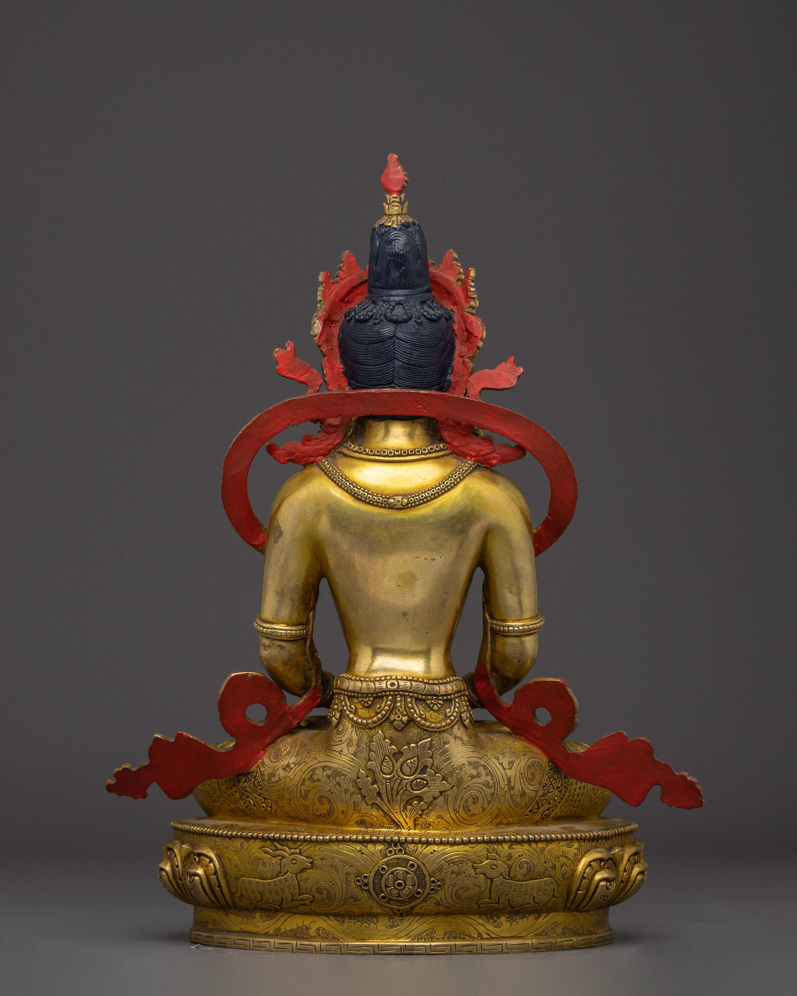 24k Gold Gilded Statue of Amitayus | Buddha of Infinite Life