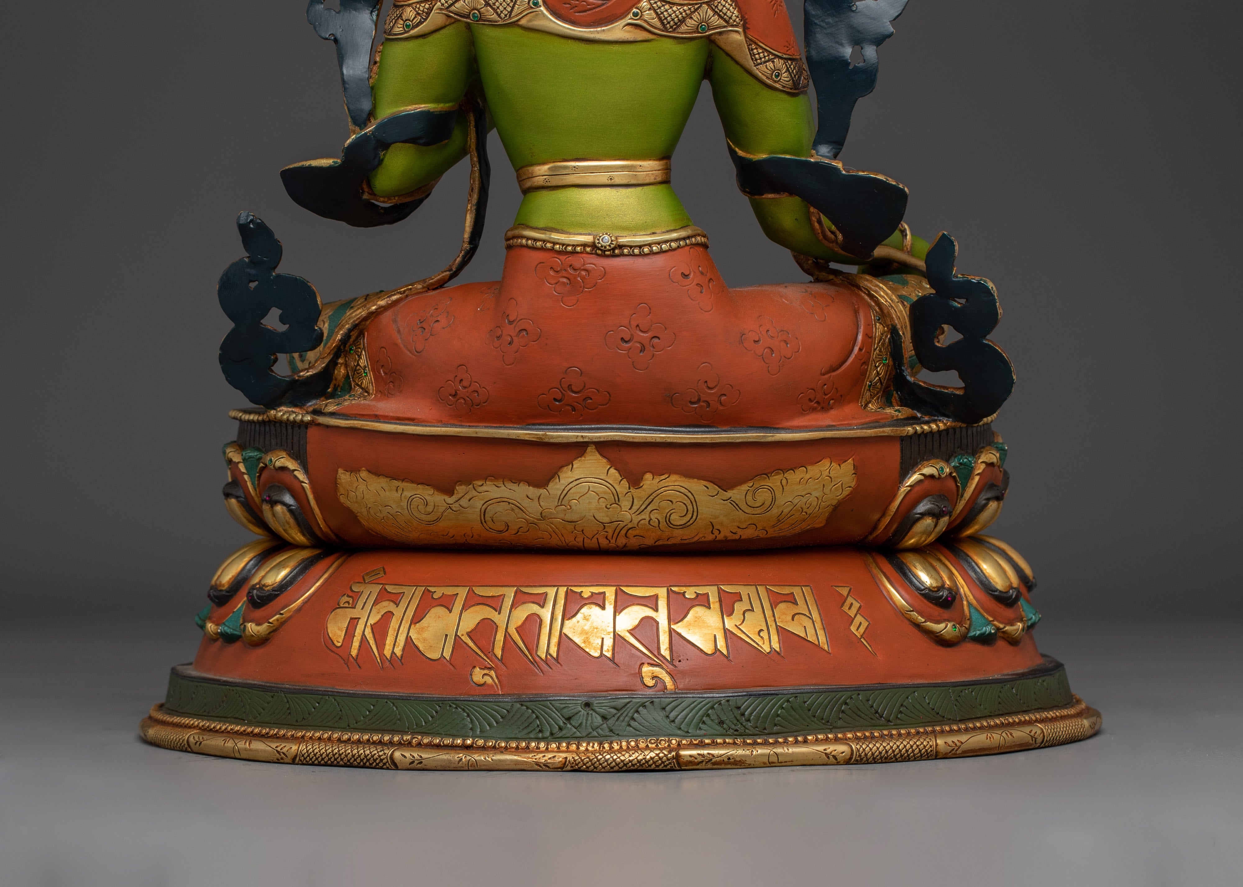 Handcrafted Buddhist Art of Green Tara | Embodiment of Fearless Compassion