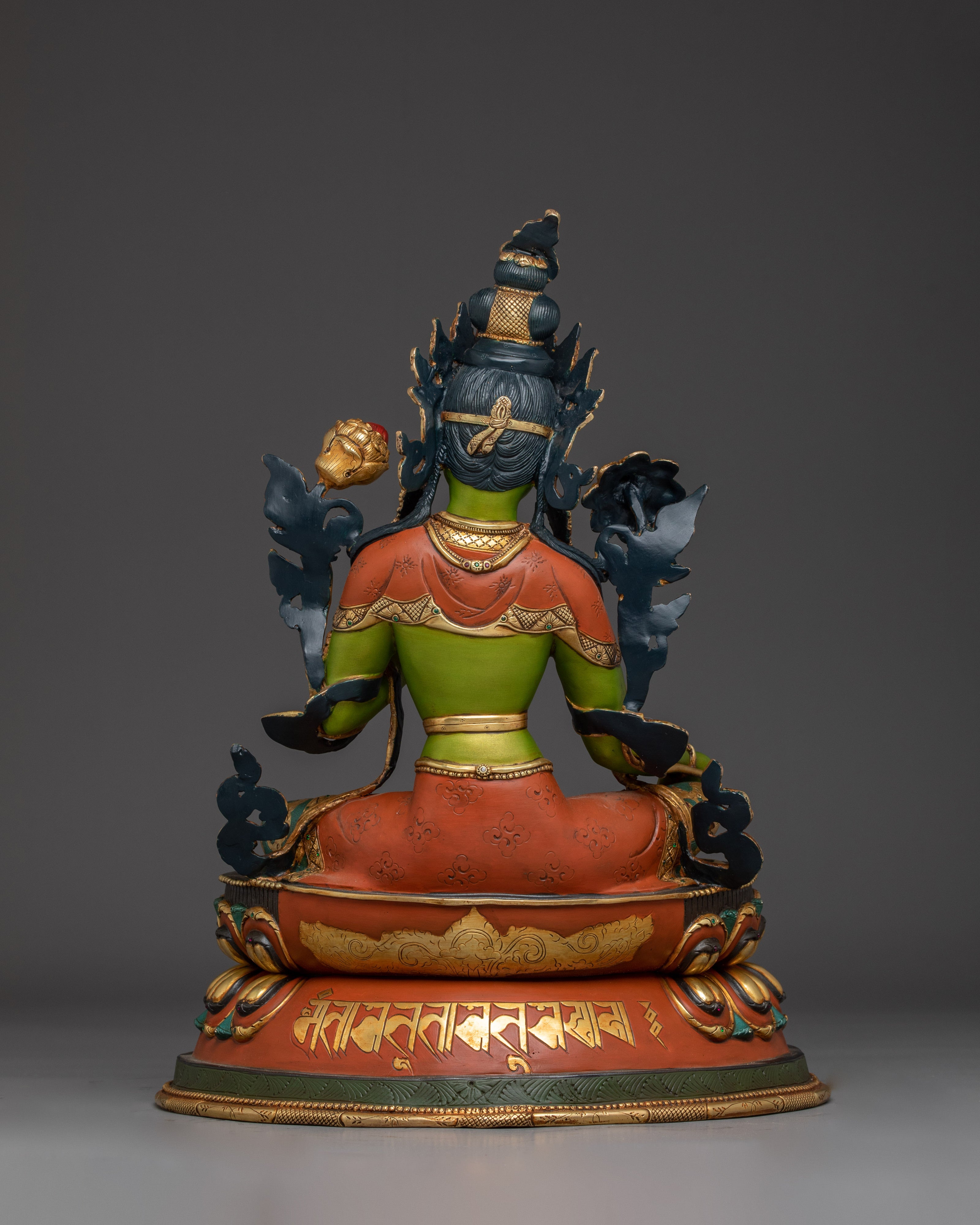 Handcrafted Buddhist Art of Green Tara | Embodiment of Fearless Compassion
