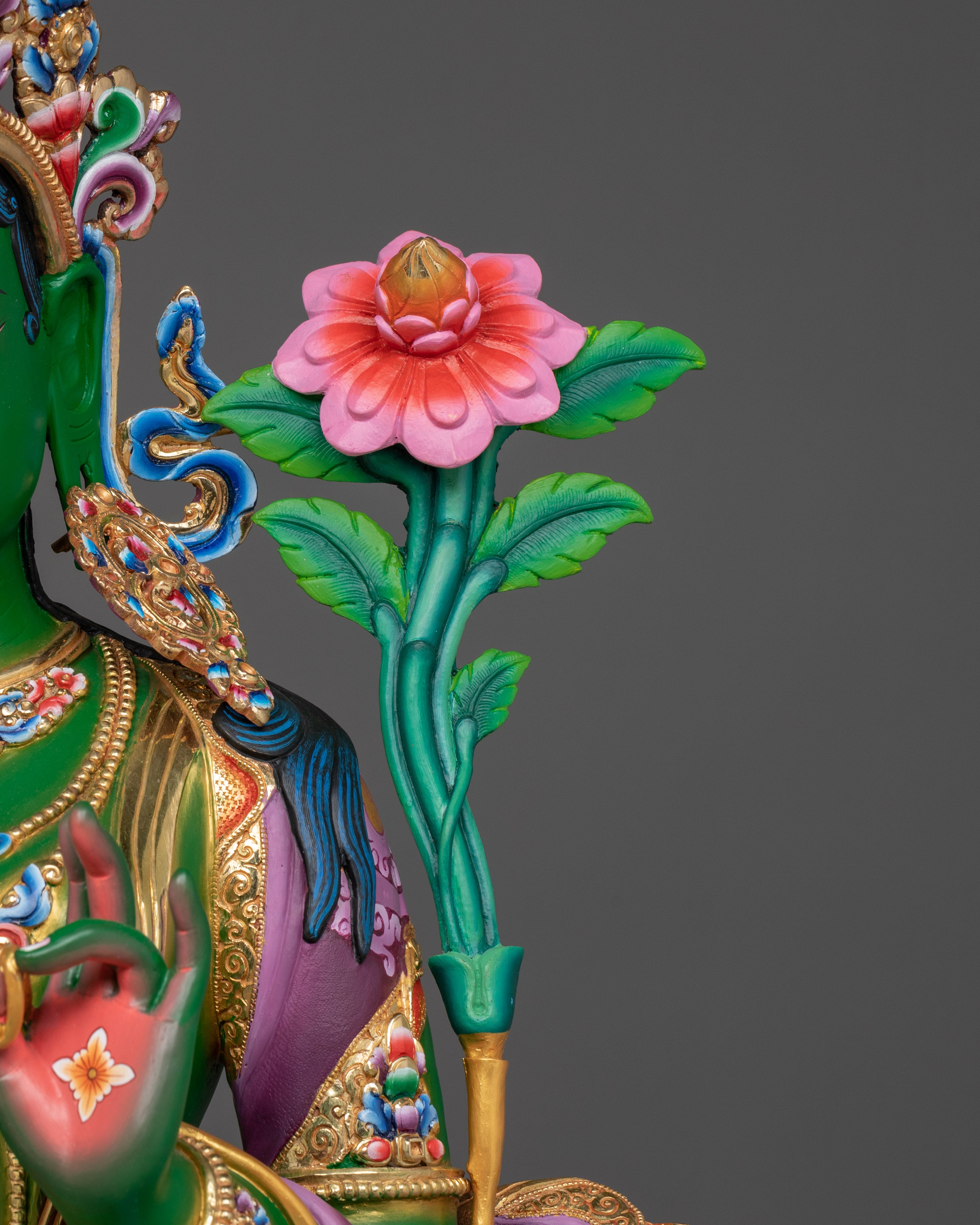 Compassionate Saviour Green Tara Statue | Shyama Tara - Mother of All Buddhas