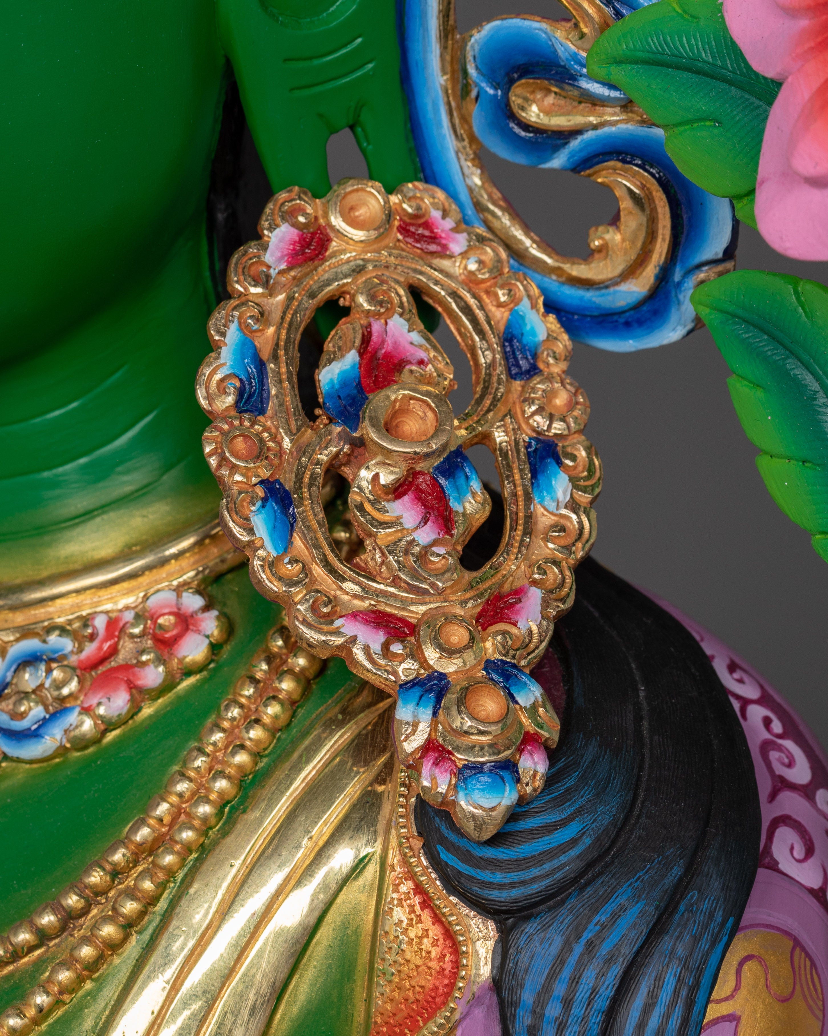 Compassionate Saviour Green Tara Statue | Shyama Tara - Mother of All Buddhas