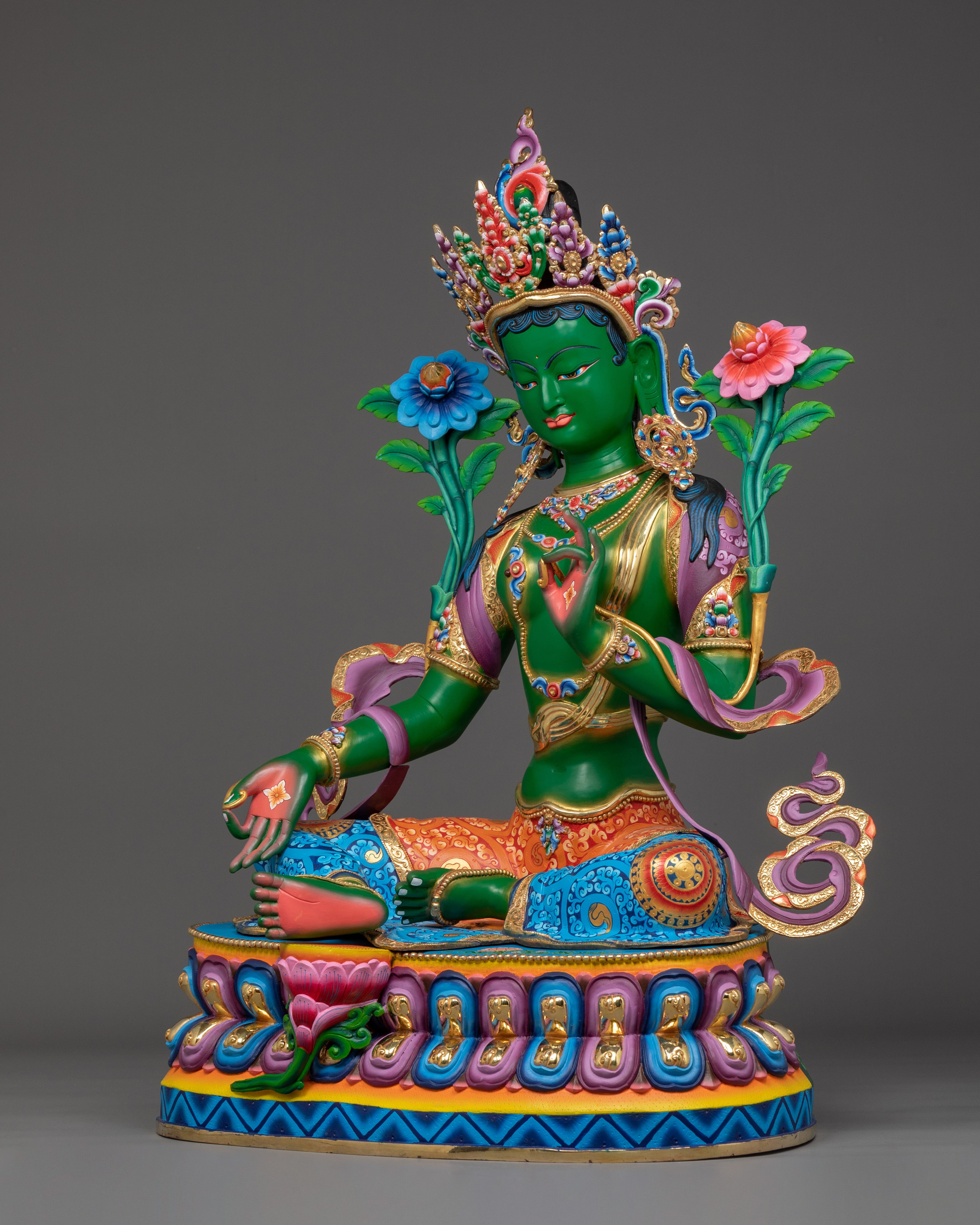 Compassionate Saviour Green Tara Statue | Shyama Tara - Mother of All Buddhas
