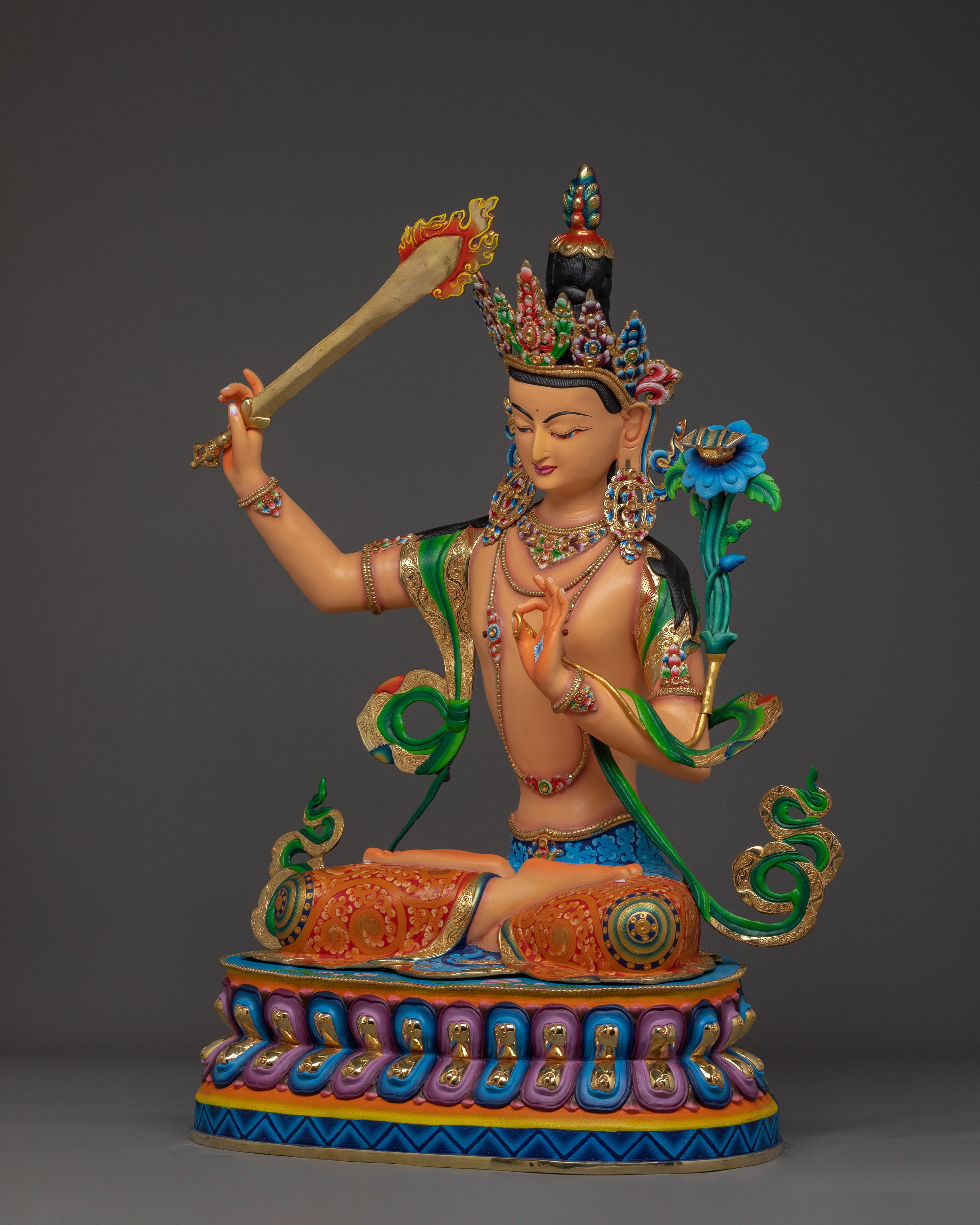 Noble Bodhisattva Manjushri Statue | Embodiment of Wisdom