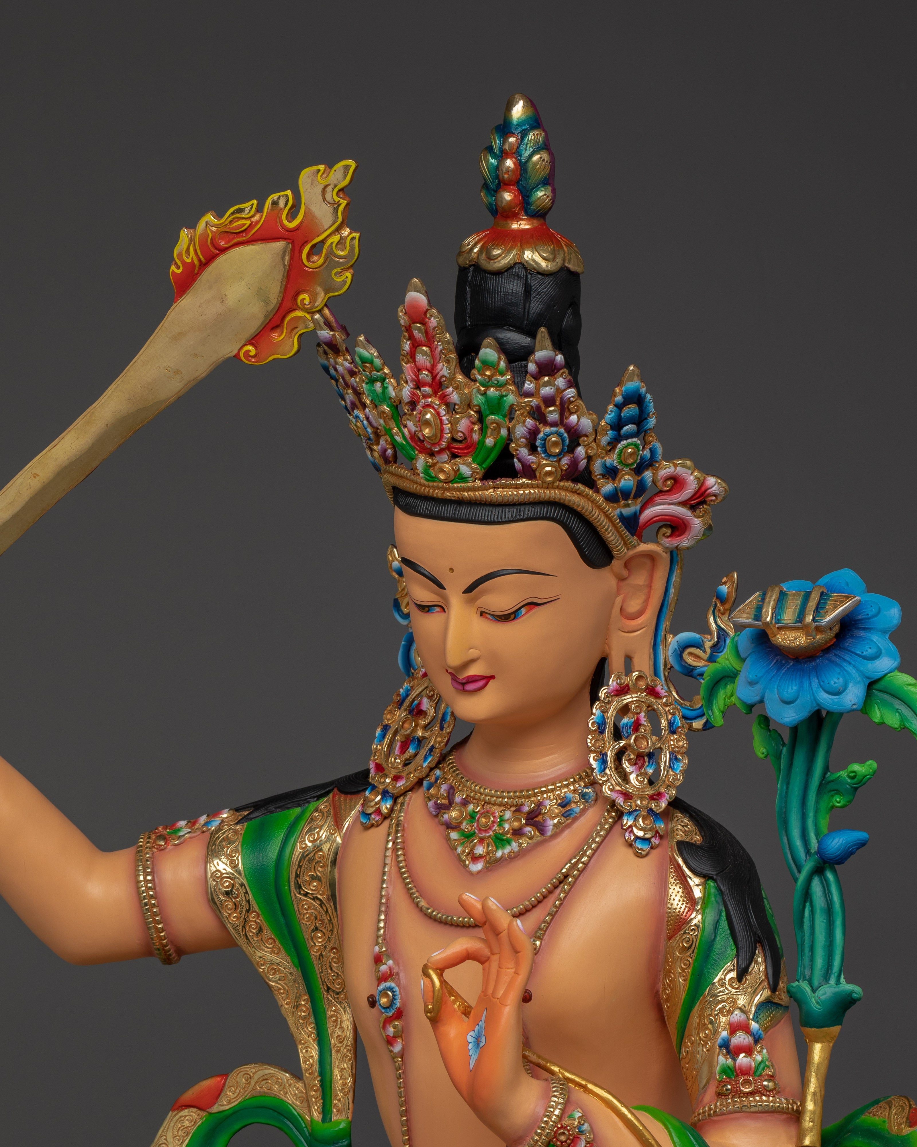 Noble Bodhisattva Manjushri Statue | Embodiment of Wisdom
