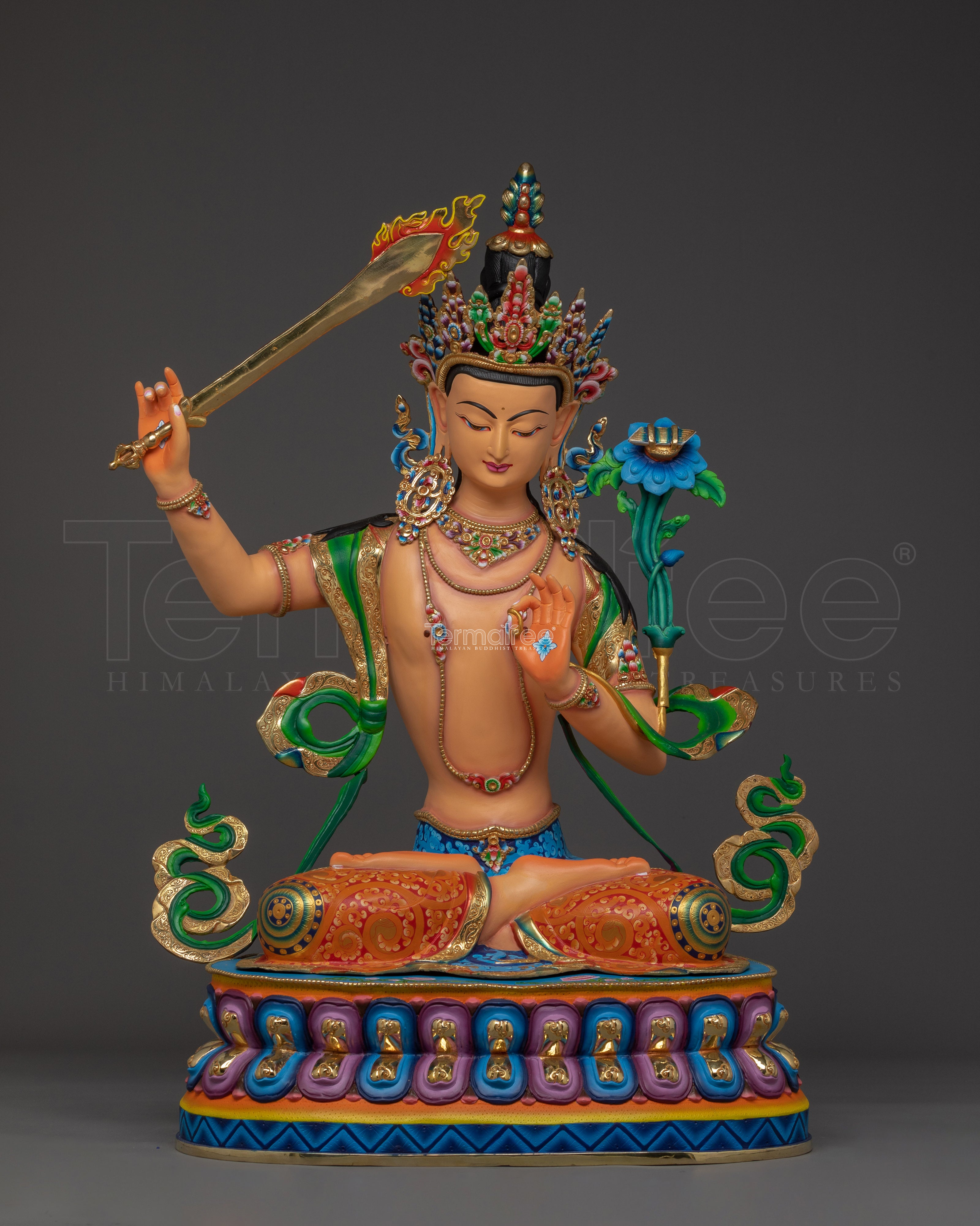 Noble Bodhisattva Manjushri Statue | Embodiment of Wisdom