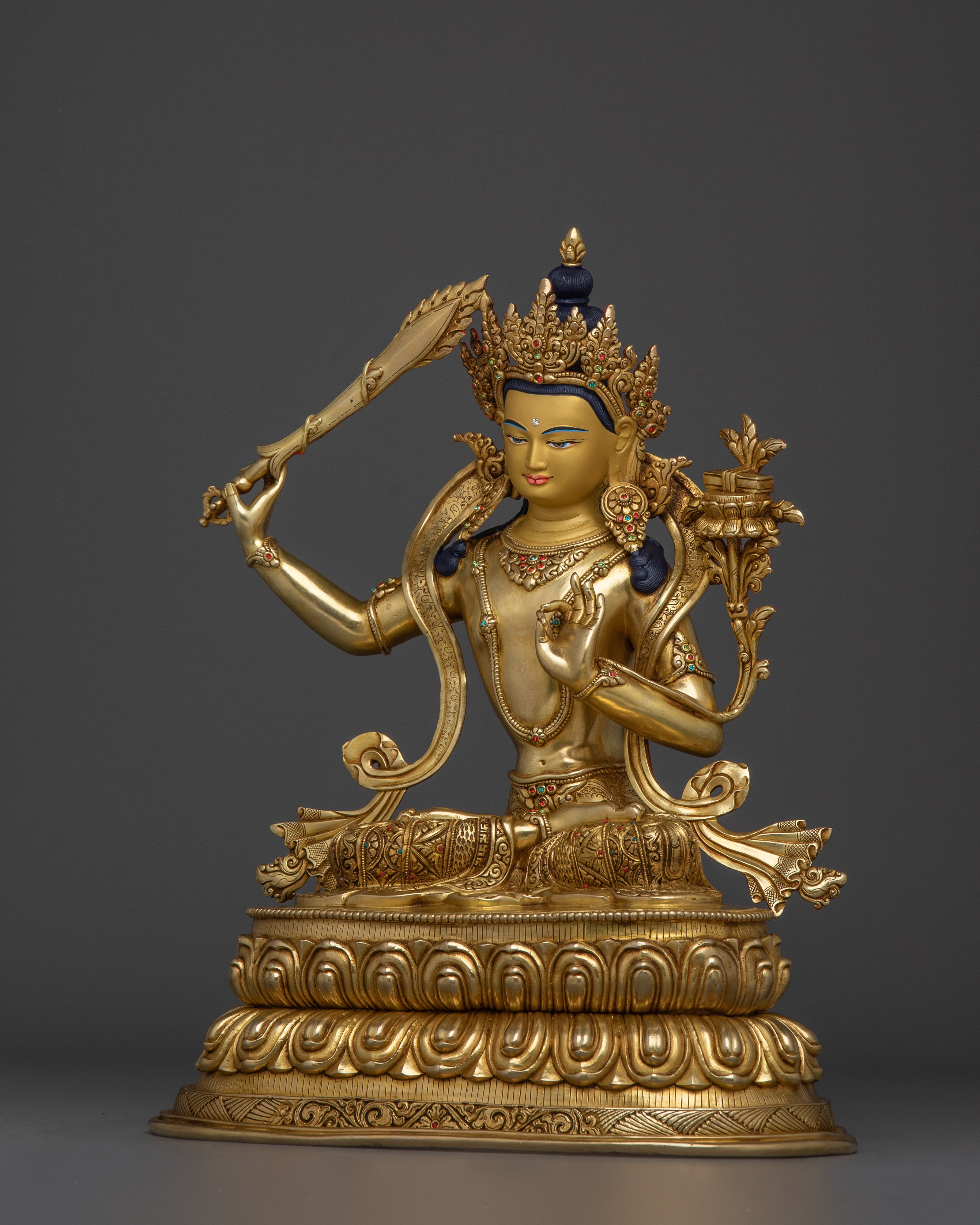 Supreme Wisdom Manjushri Figurine | Wisdom Bodhisattva Statue