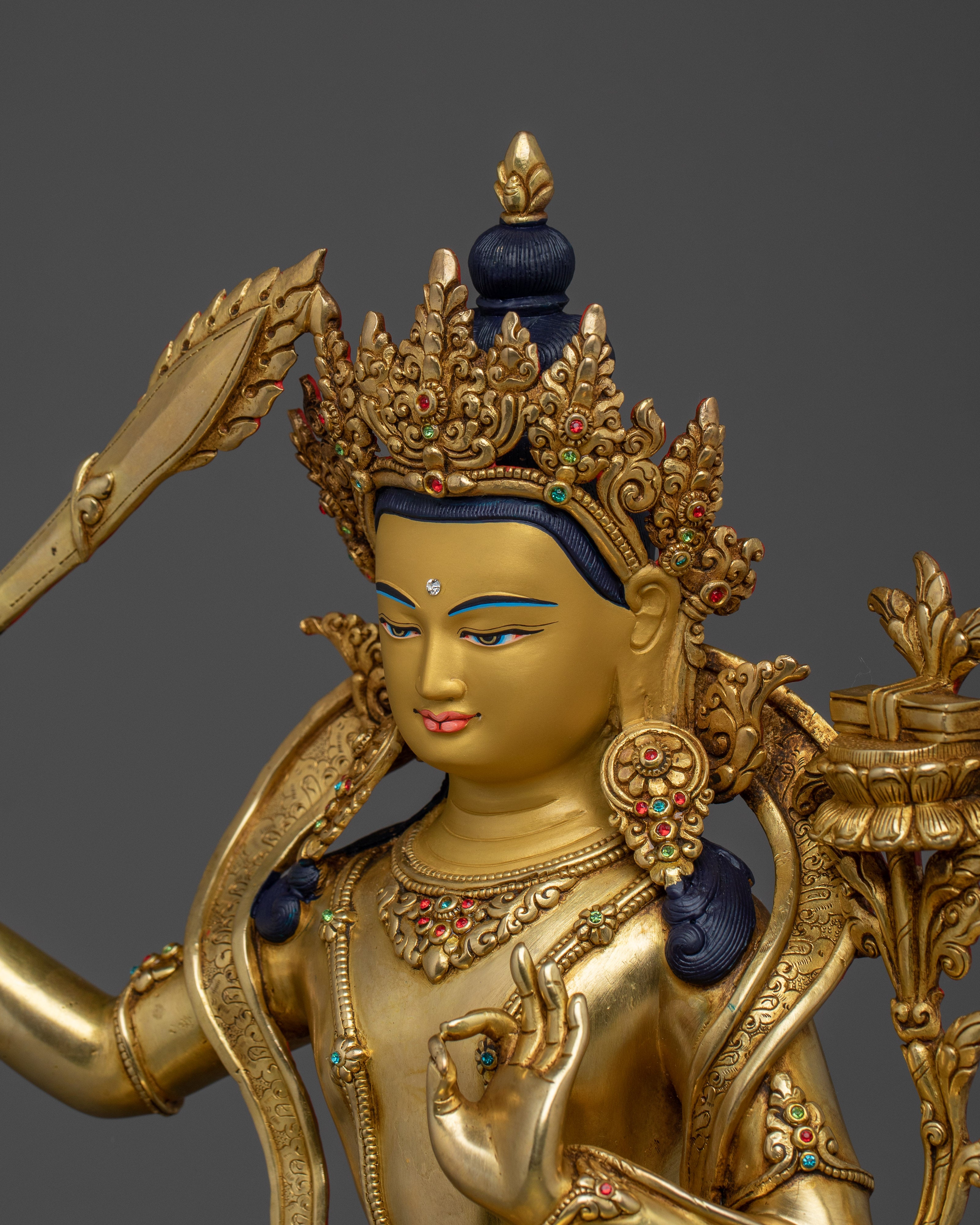 Supreme Wisdom Manjushri Figurine | Wisdom Bodhisattva Statue