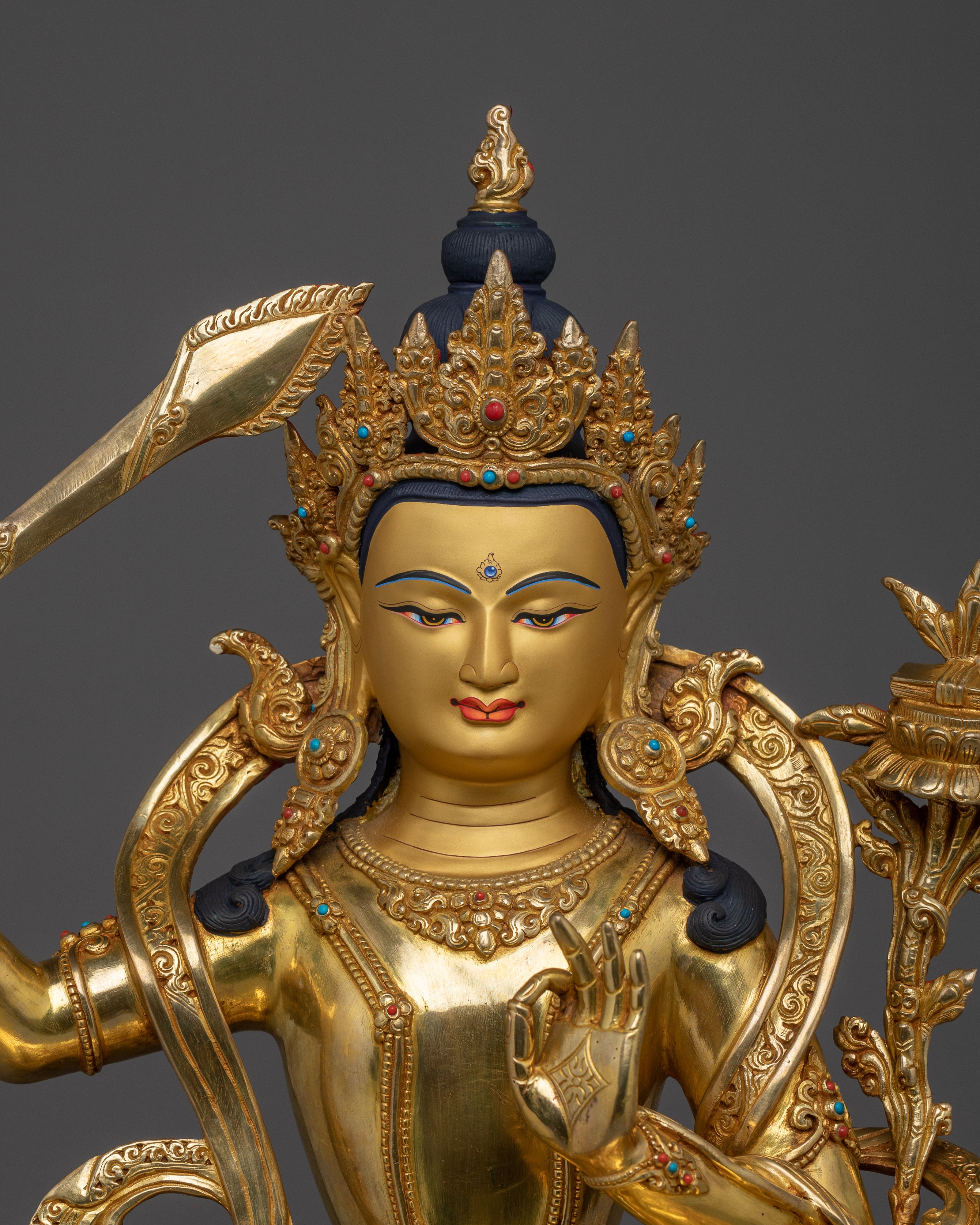 Ultimate Wisdom Bodhisattva Manjushri Statue | Spiritual Decor for Meditation