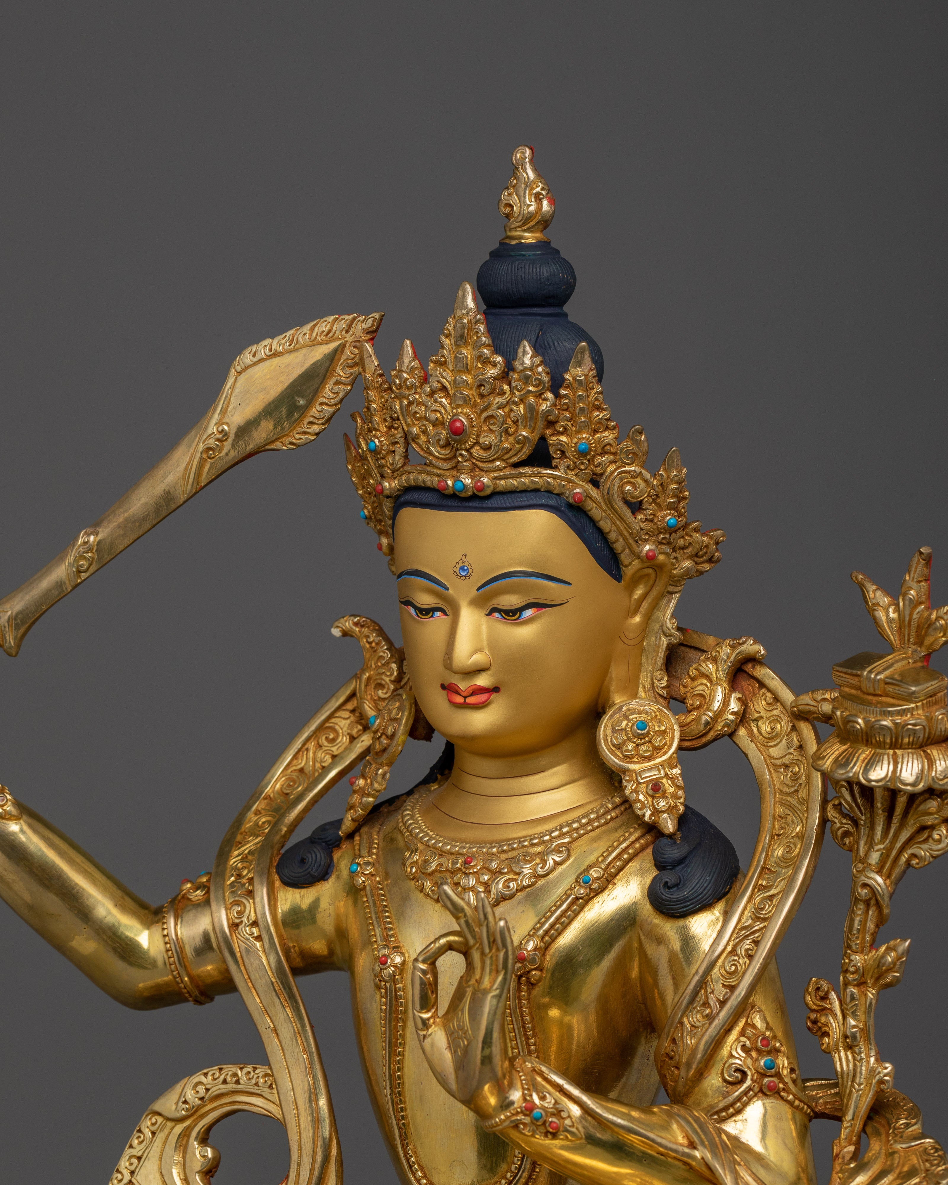 Ultimate Wisdom Bodhisattva Manjushri Statue | Spiritual Decor for Meditation