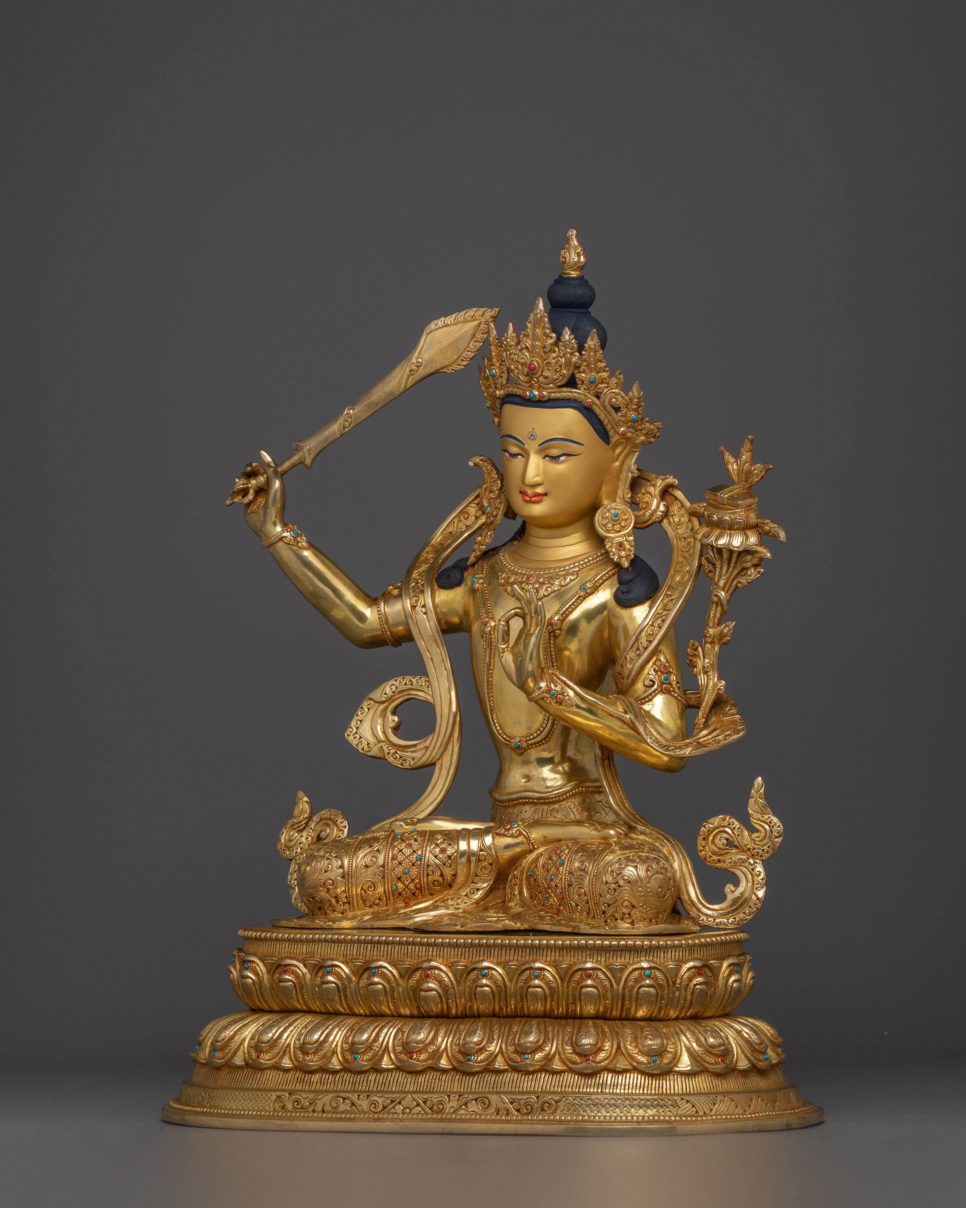 Ultimate Wisdom Bodhisattva Manjushri Statue | Spiritual Decor for Meditation