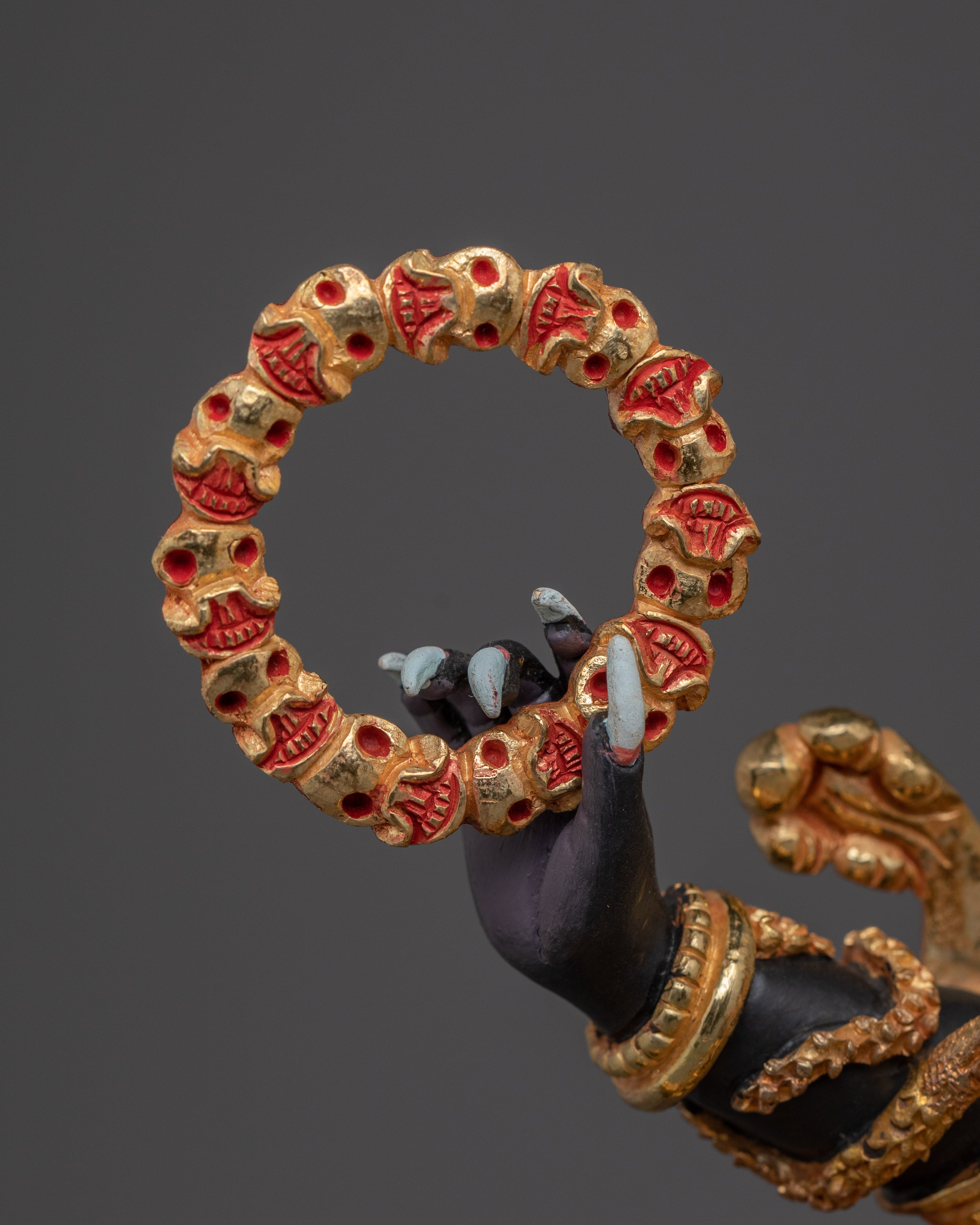 Statue of Wrathful 6 Armed Mahakala | Protection and Strength