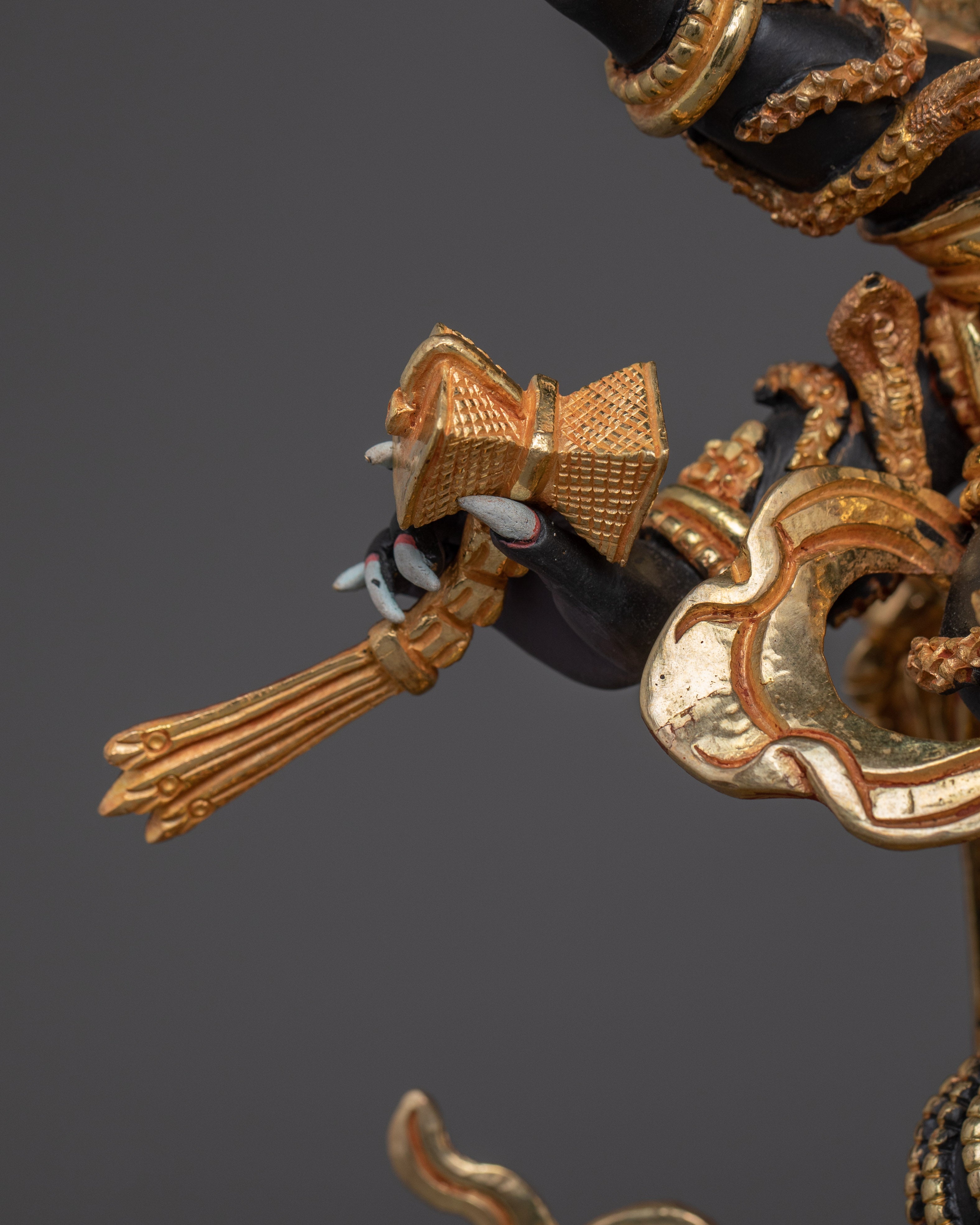 Statue of Wrathful 6 Armed Mahakala | Protection and Strength