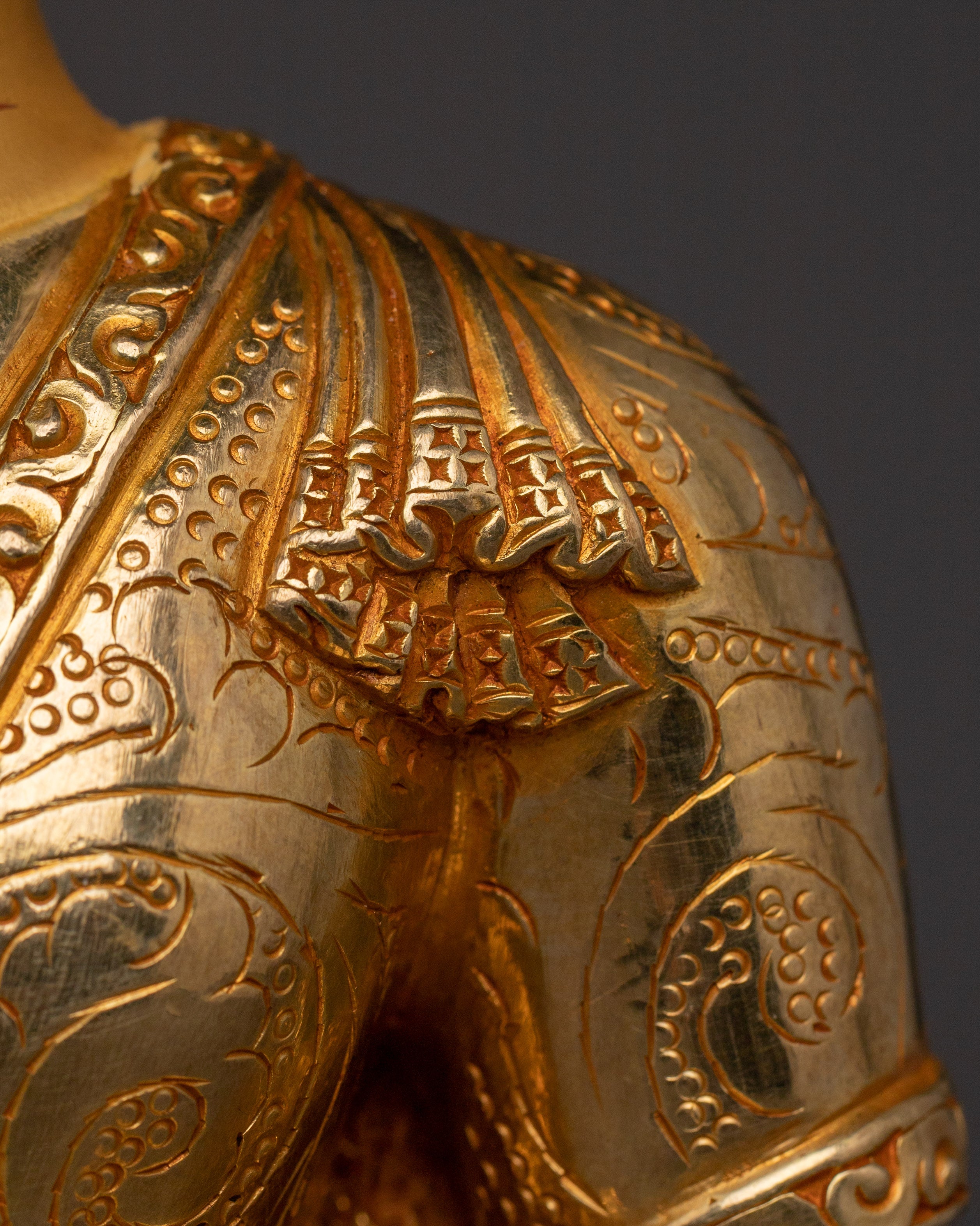 24k Gold Gilded Buddha Shakyamuni Sculpture | Founder of the Buddhist Path