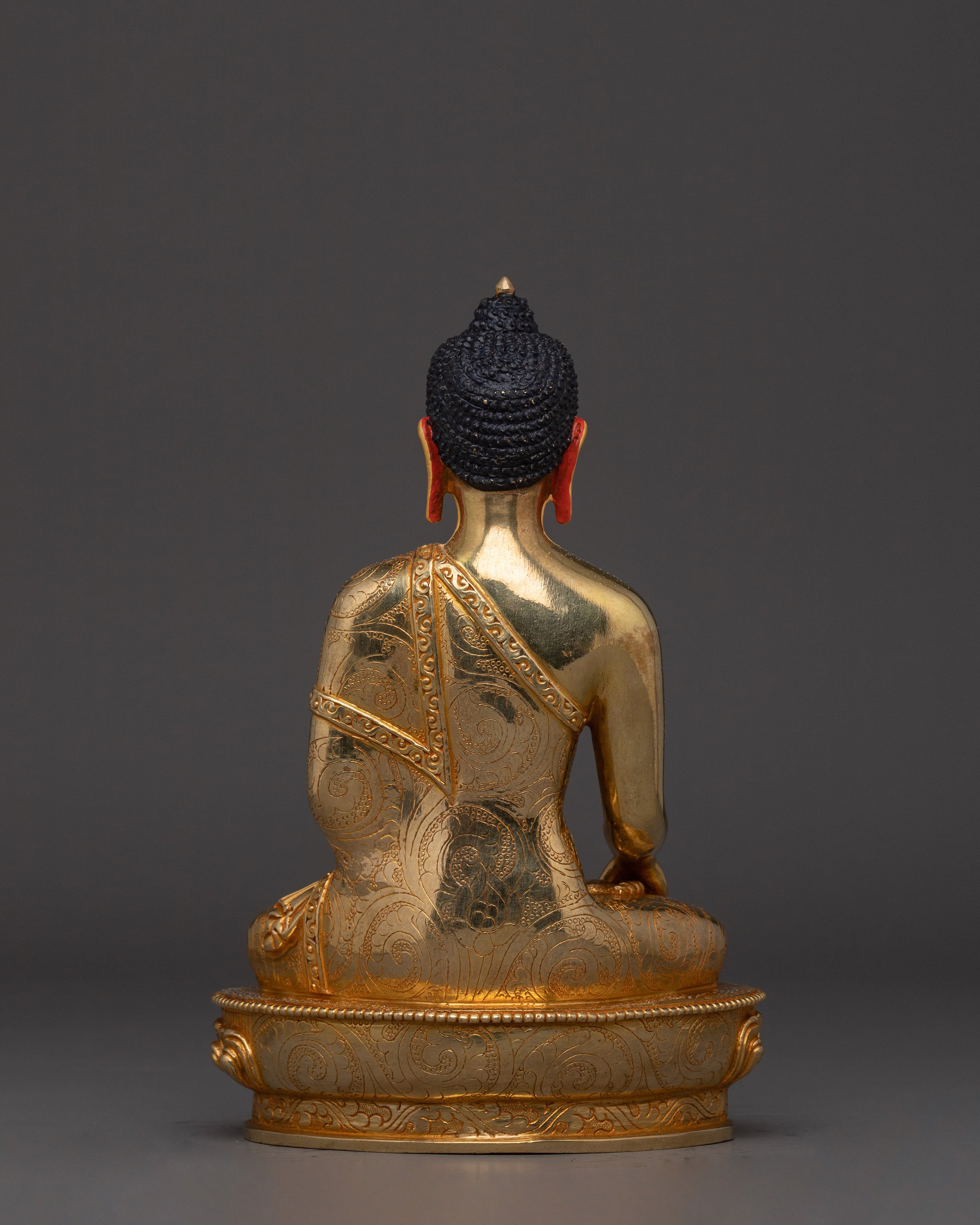 24k Gold Gilded Buddha Shakyamuni Sculpture | Founder of the Buddhist Path