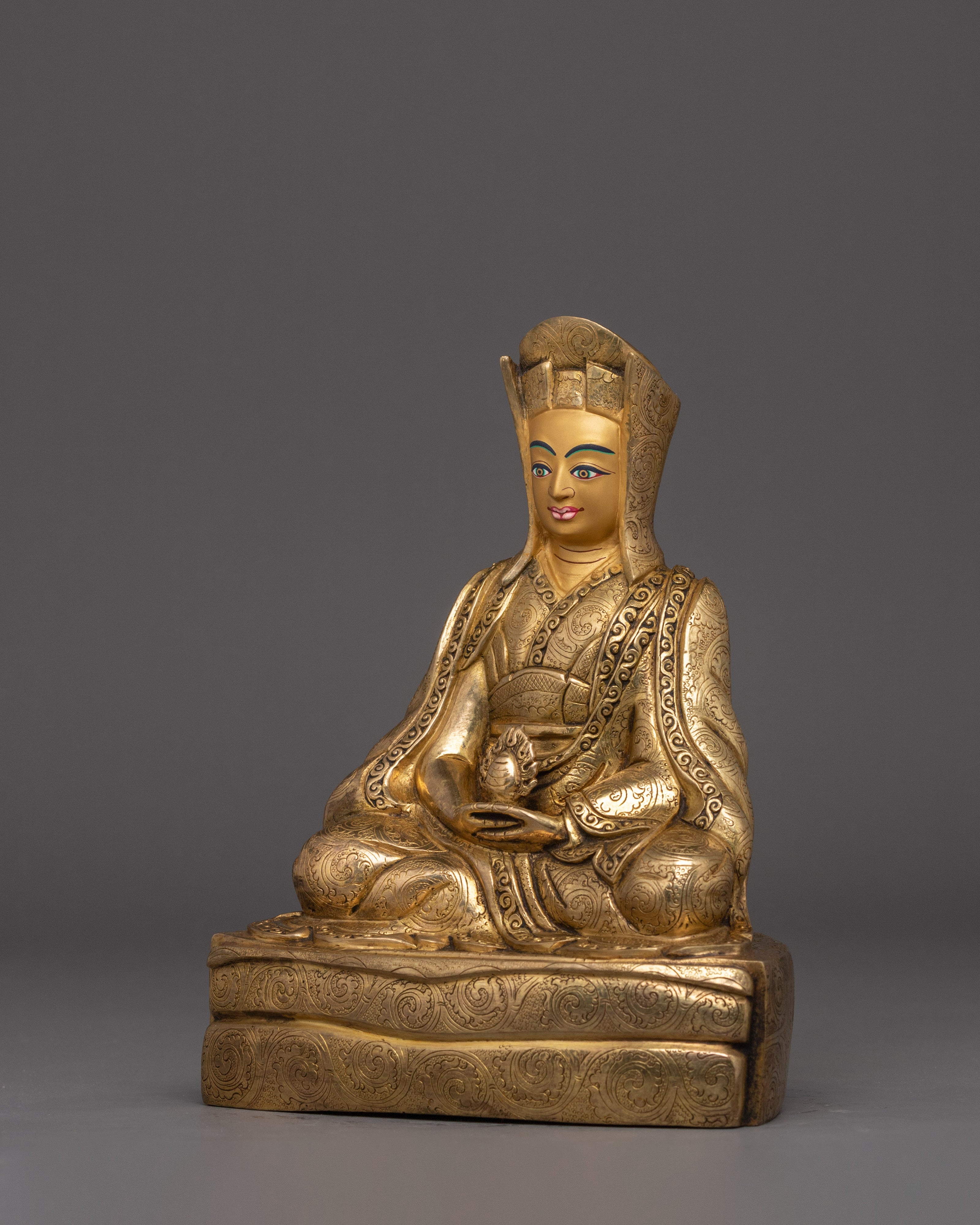 Buddhist Master Gampopa Handcrafted Statue | Milrepa's Disciple