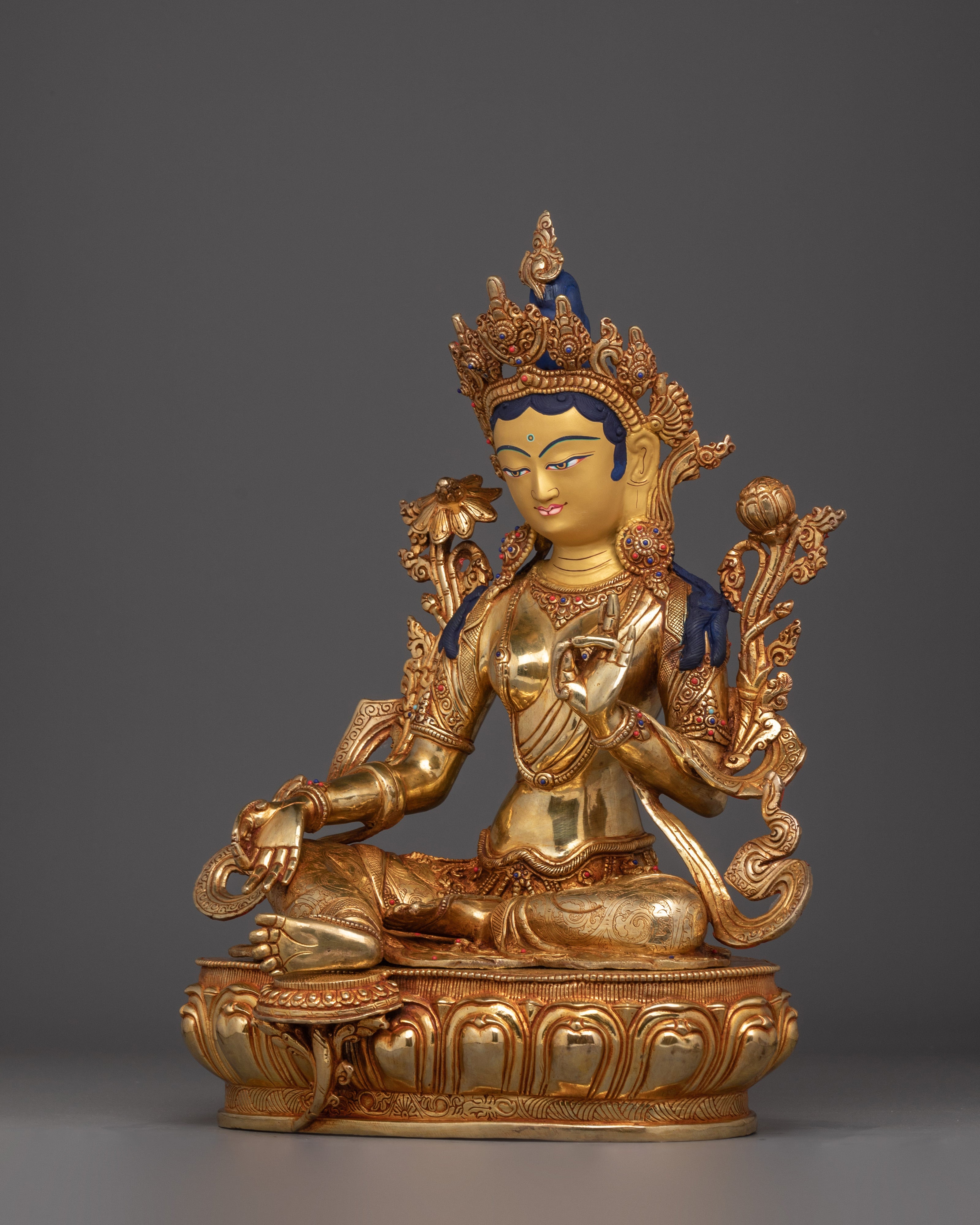 Compassion Goddess Green Tara Statue | Shyama Tara - Mother of All Buddhas