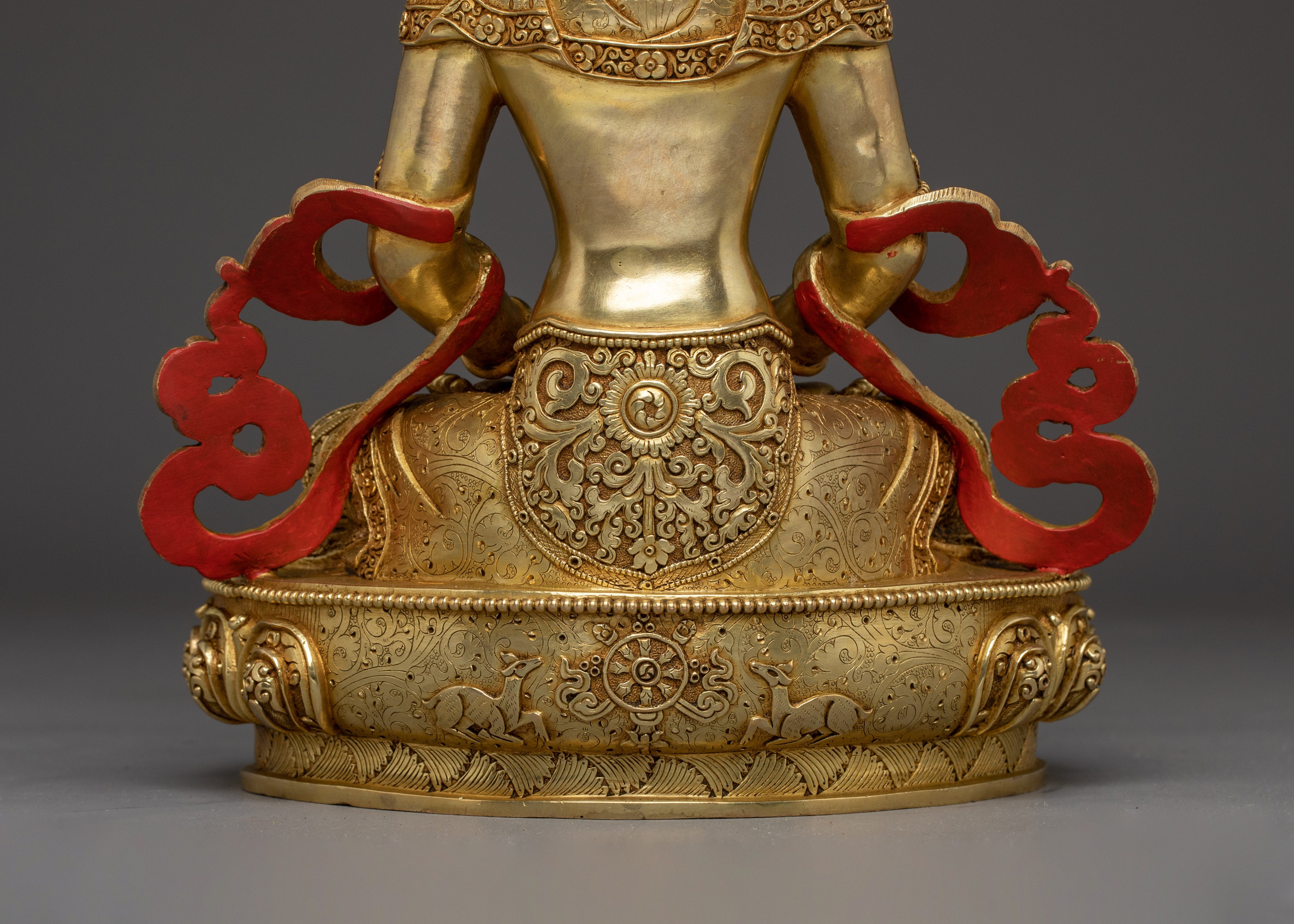 24k Gold Gilded Sculpture of Amitayus | Embodiment of Infinite Life and Longevity