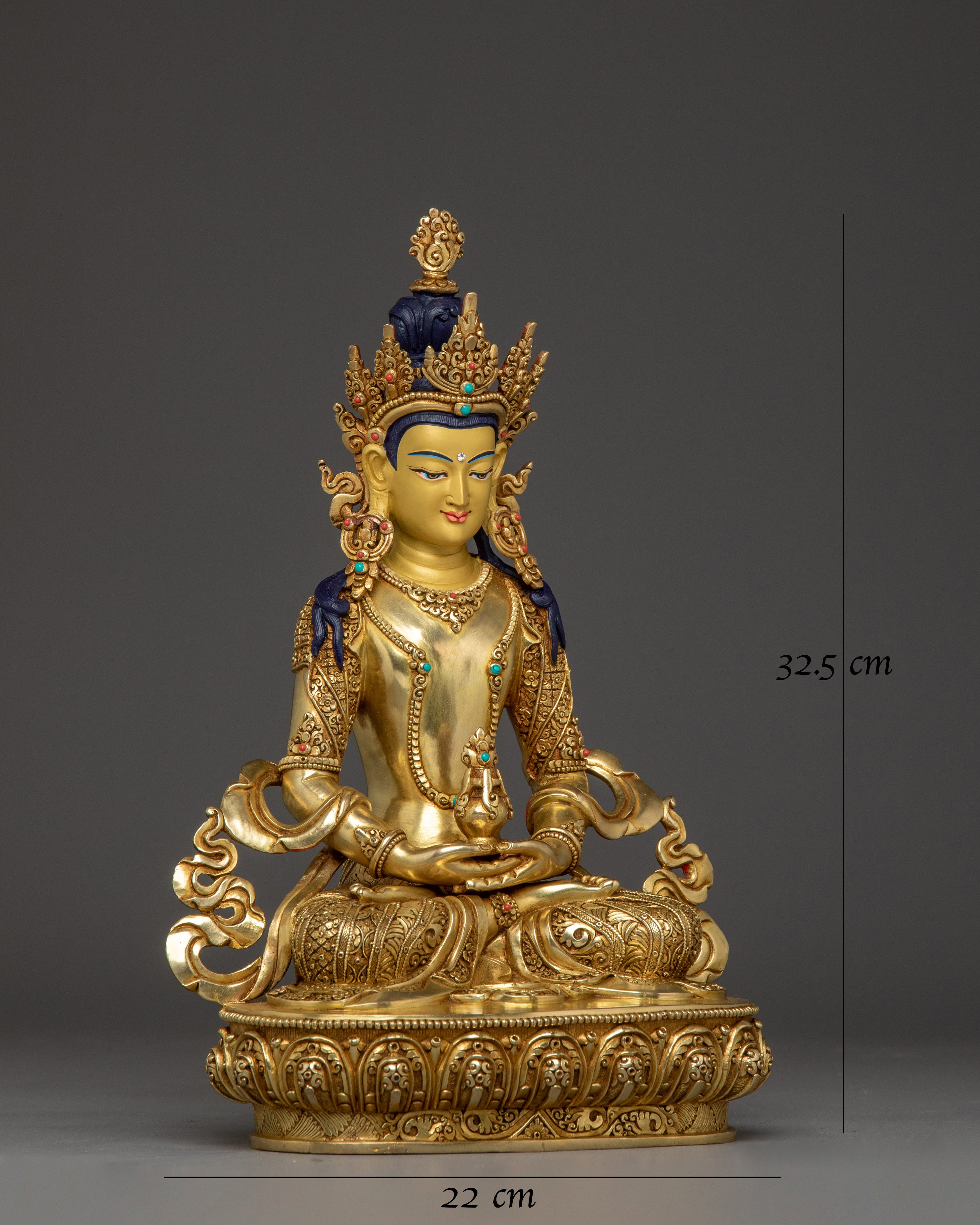 24k-gold-gilded-sculpture-of-amitayus