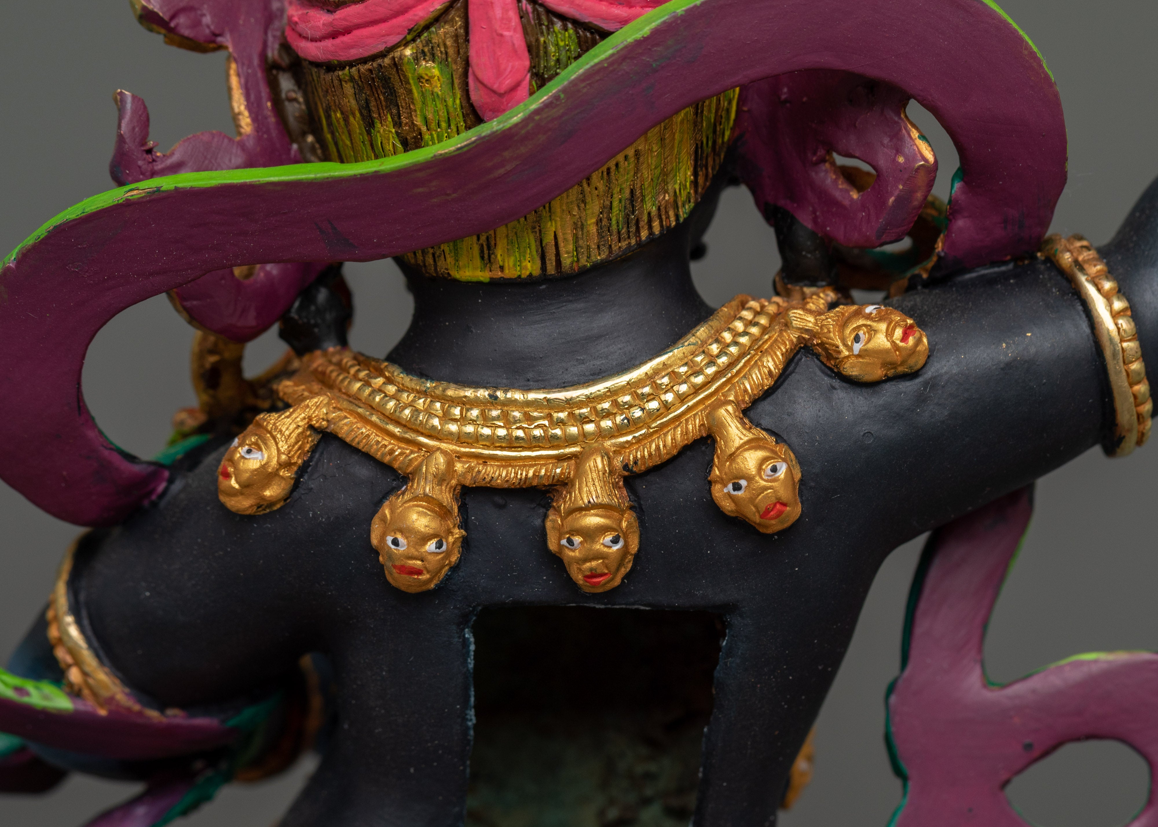 Semi-Wrathful Black Manjushri Statue | Tibetan Purification Deity