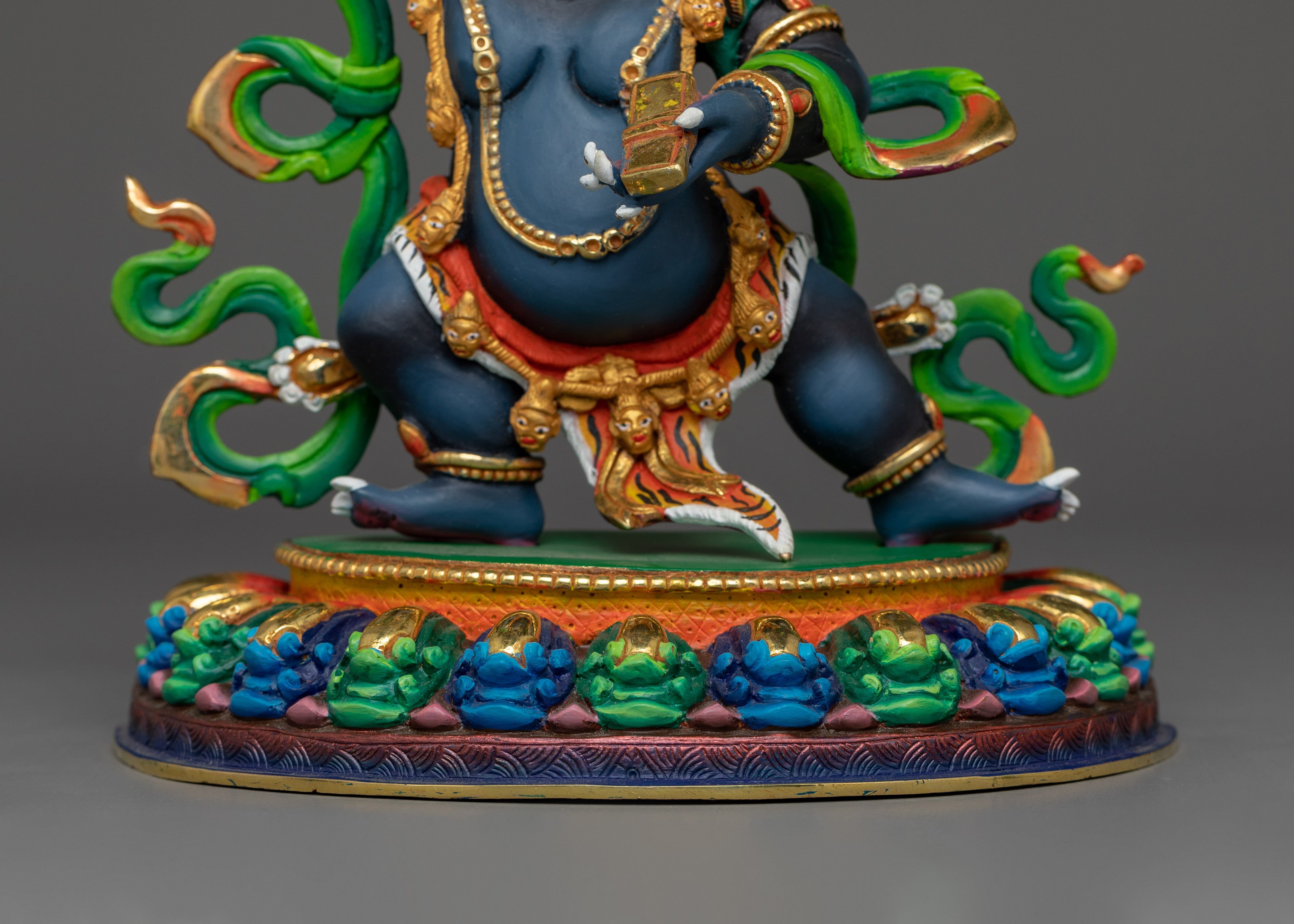 Semi-Wrathful Black Manjushri Statue | Tibetan Purification Deity