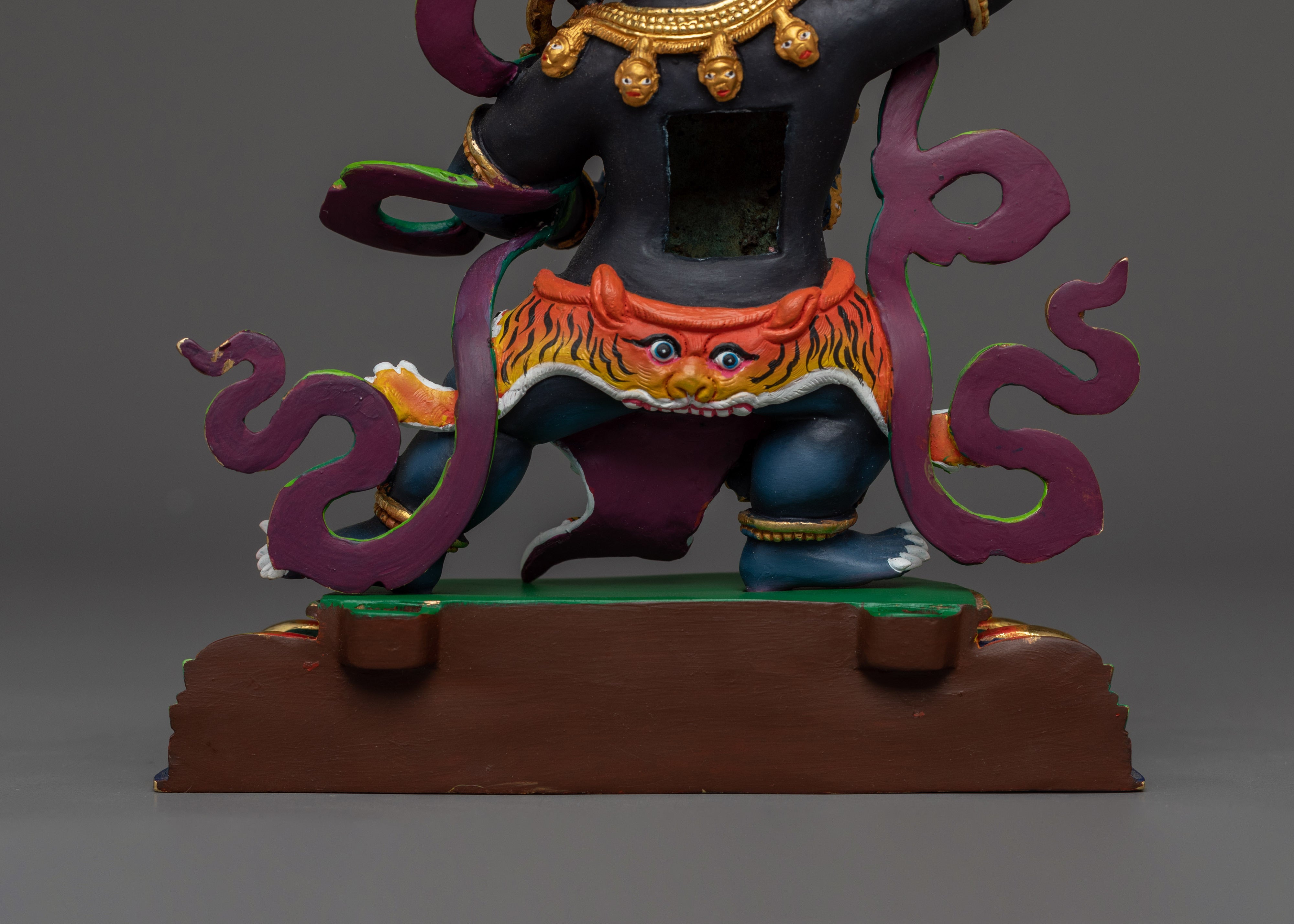 Semi-Wrathful Black Manjushri Statue | Tibetan Purification Deity