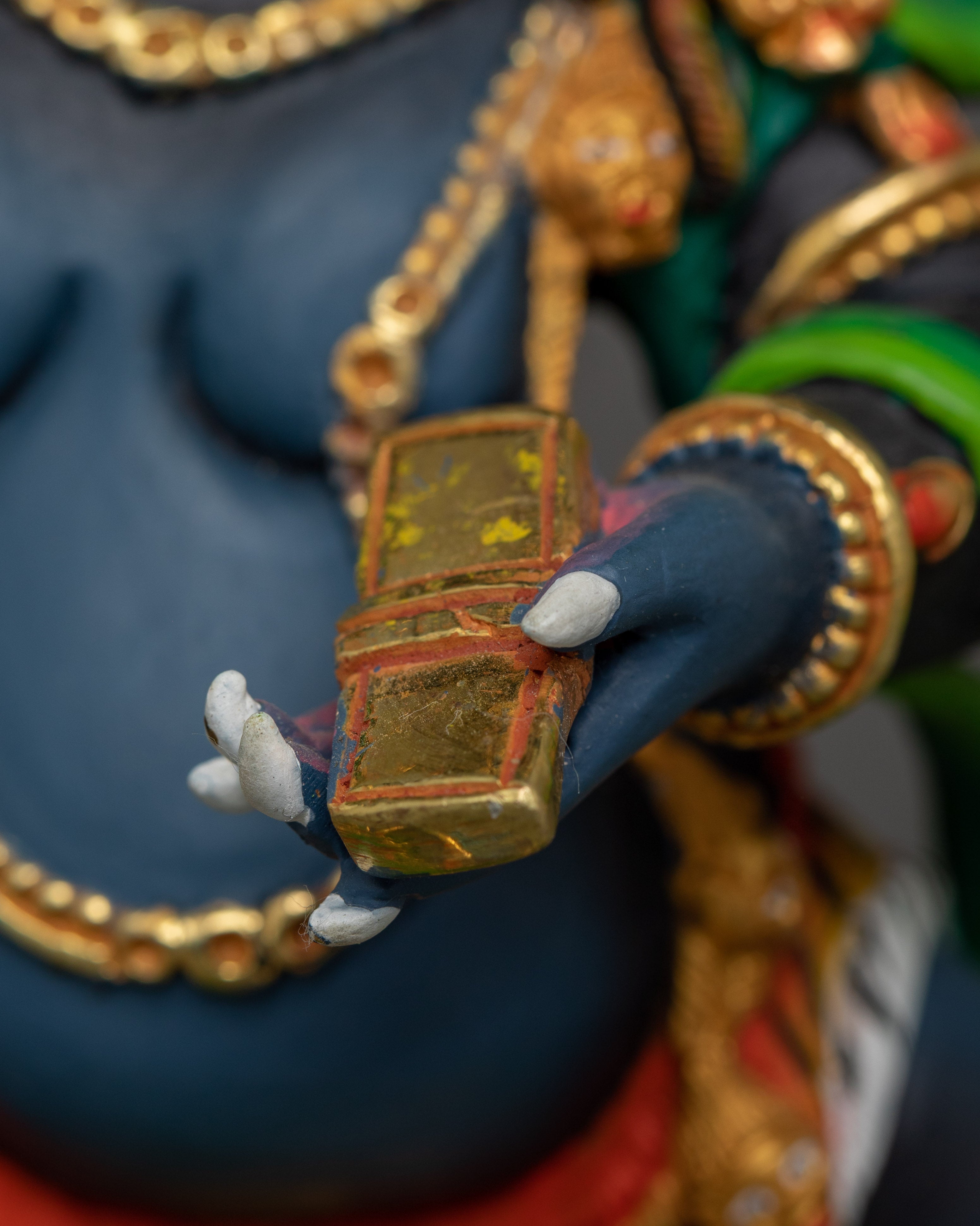 Semi-Wrathful Black Manjushri Statue | Tibetan Purification Deity