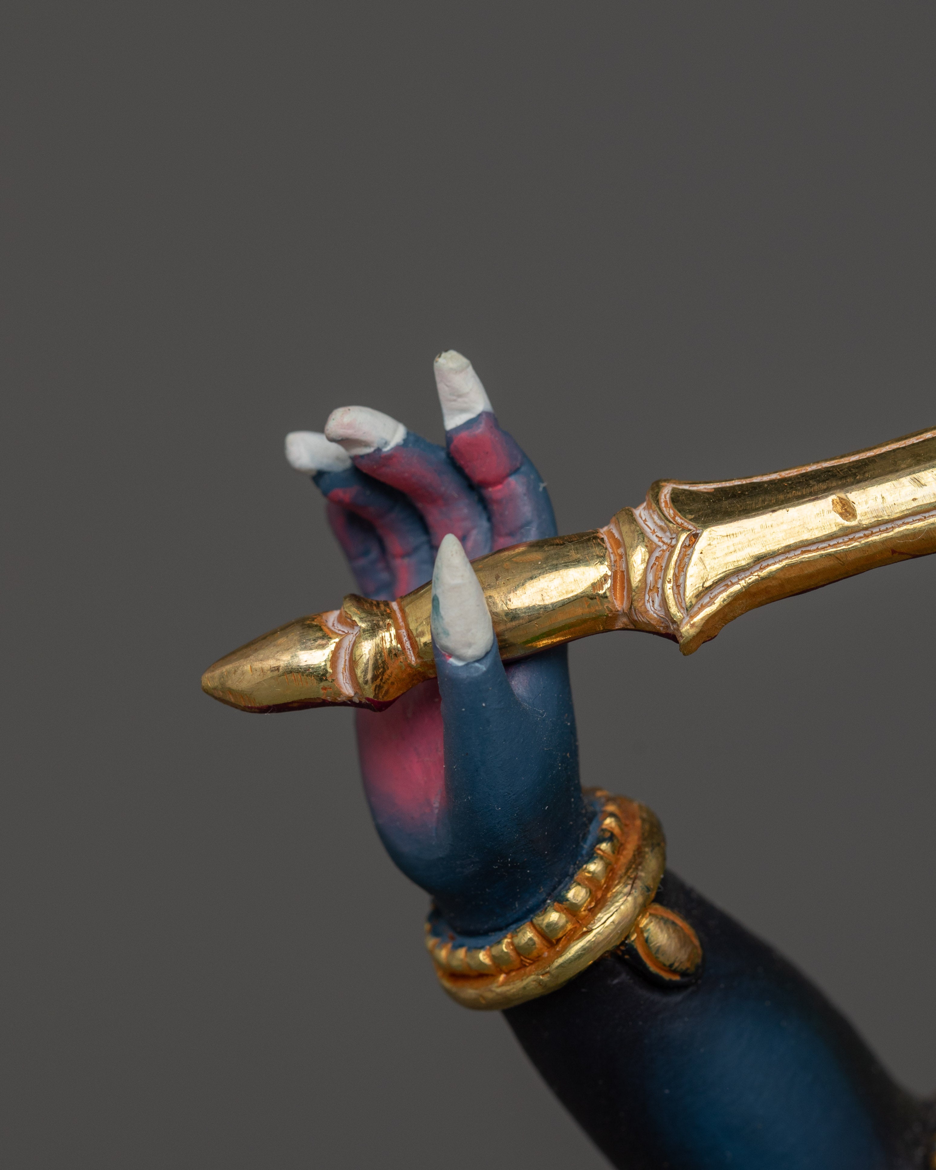 Semi-Wrathful Black Manjushri Statue | Tibetan Purification Deity