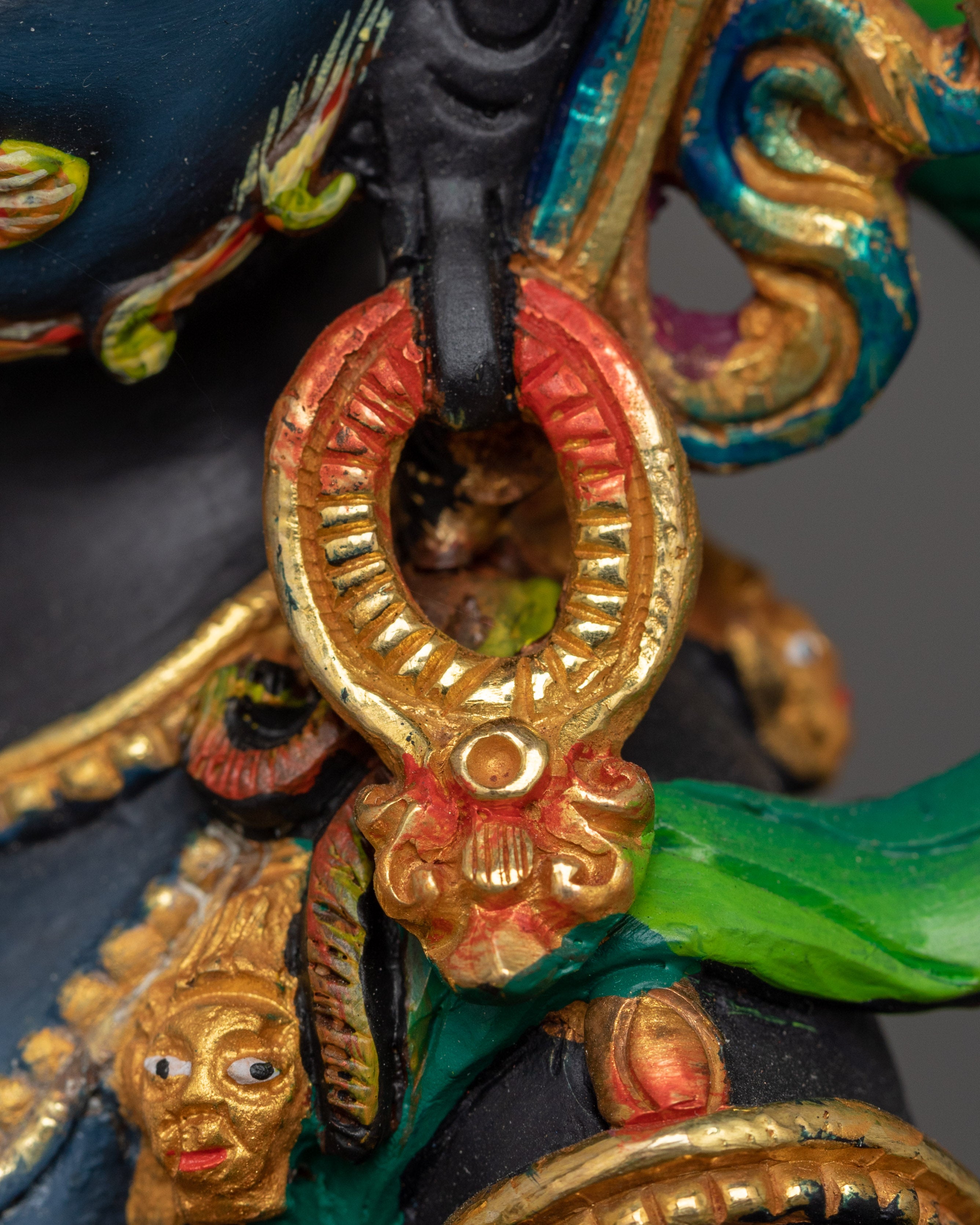 Semi-Wrathful Black Manjushri Statue | Tibetan Purification Deity