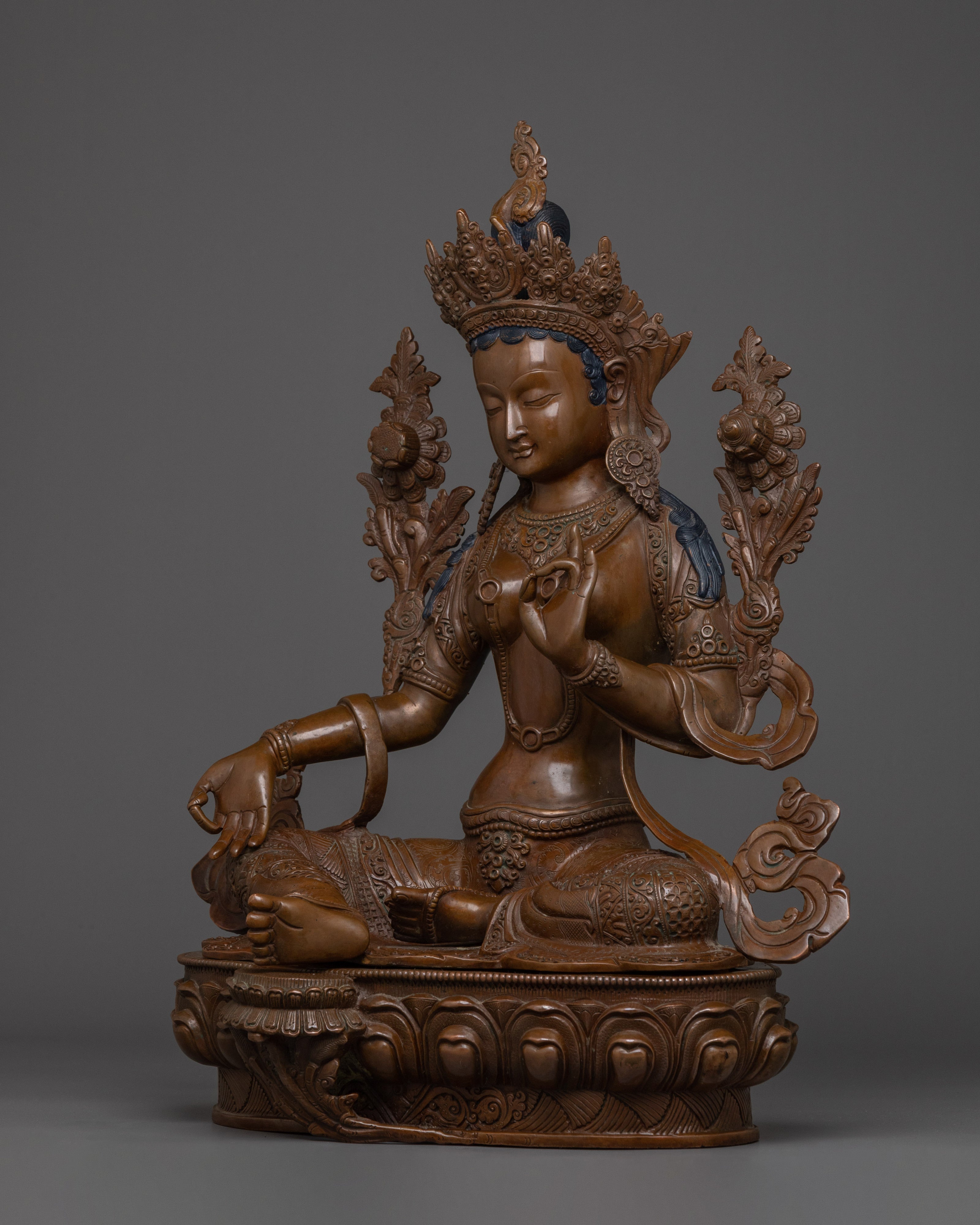 Sacred Bodhisattva Green Tara Statue | Shyama Tara - Mother of All Buddhas
