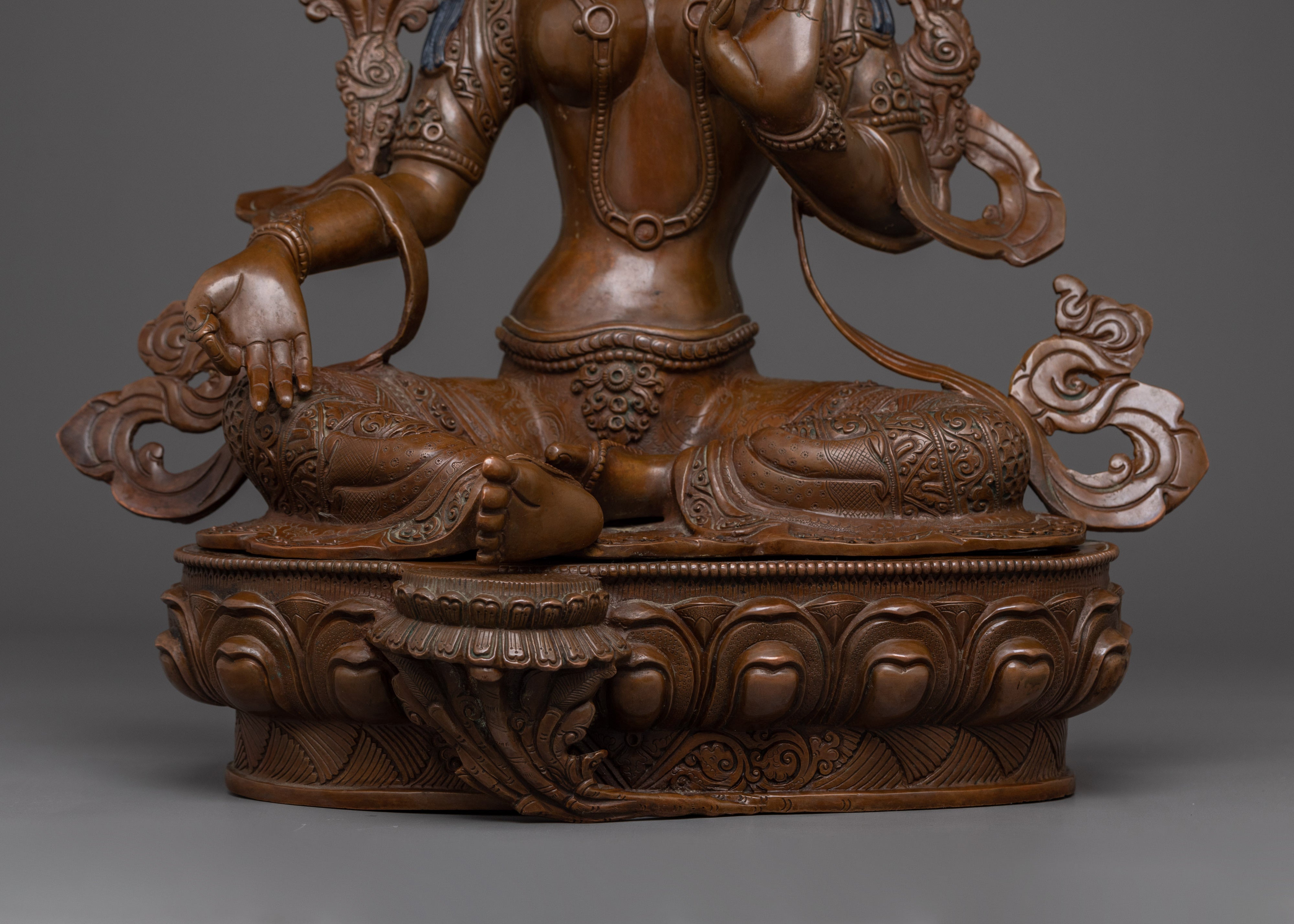 Sacred Bodhisattva Green Tara Statue | Shyama Tara - Mother of All Buddhas