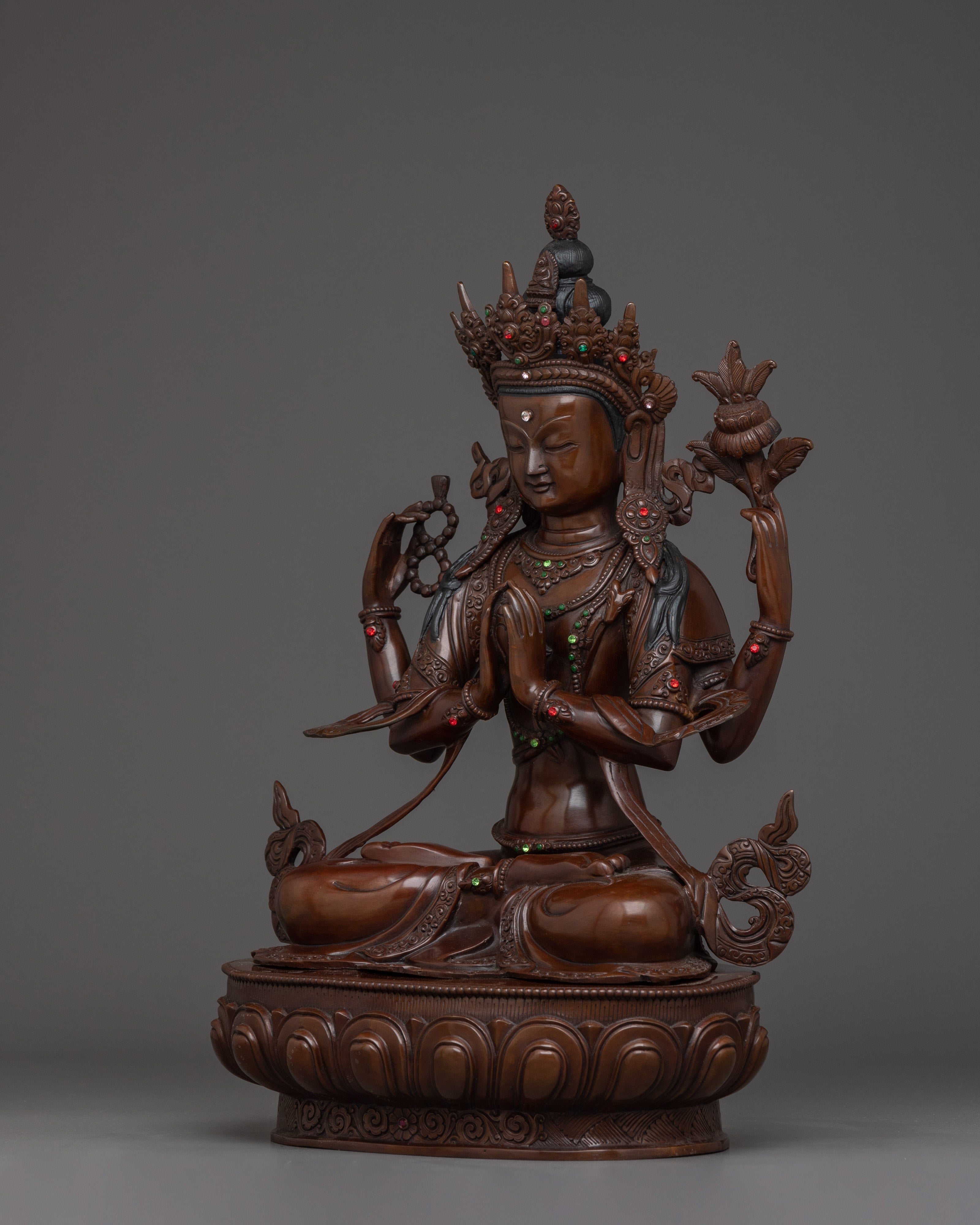 Chenrezig Protector of All Beings | Traditional Himalayan Statue