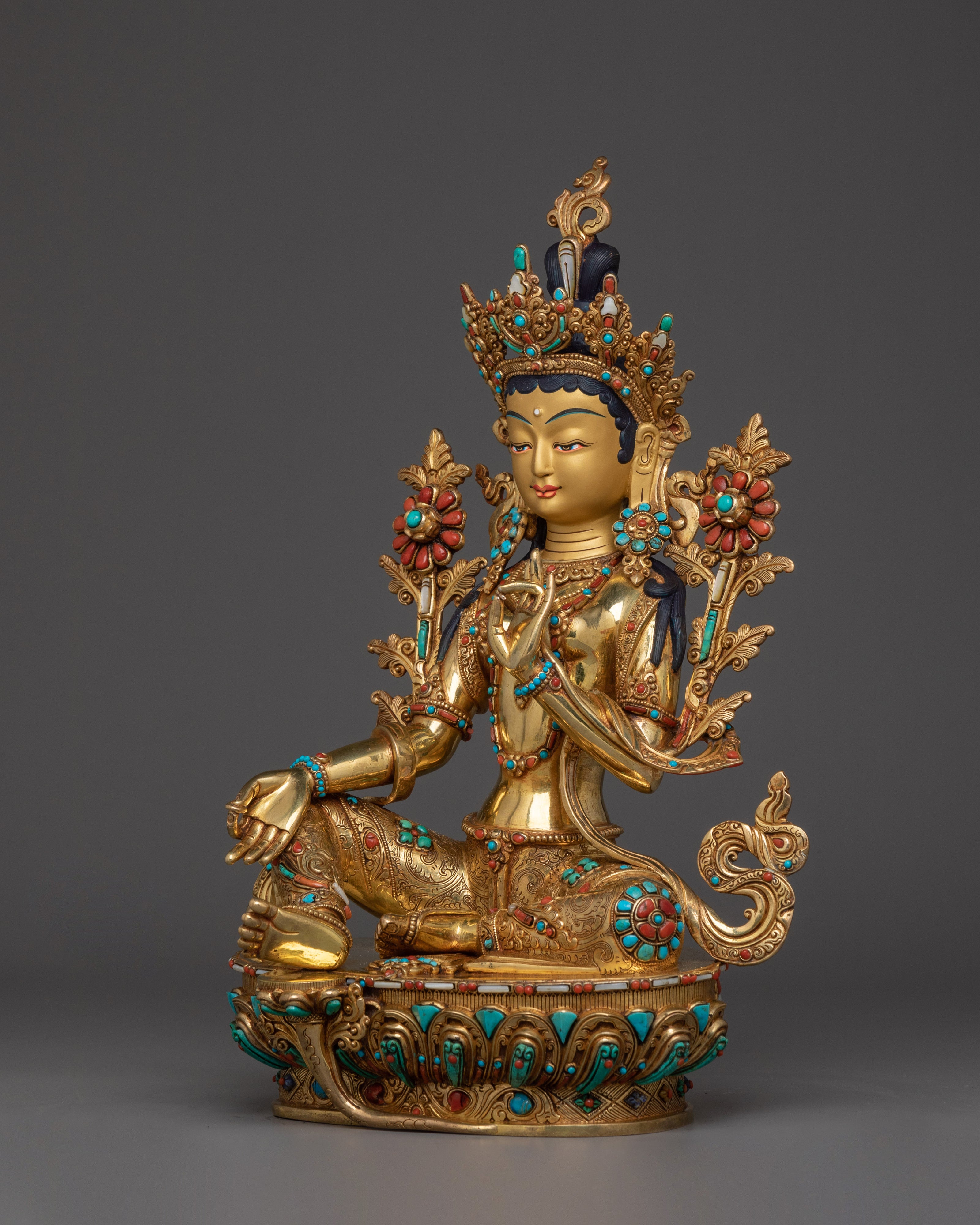 Green Tara Divine Protector Deity | Spiritual Decor for Meditation