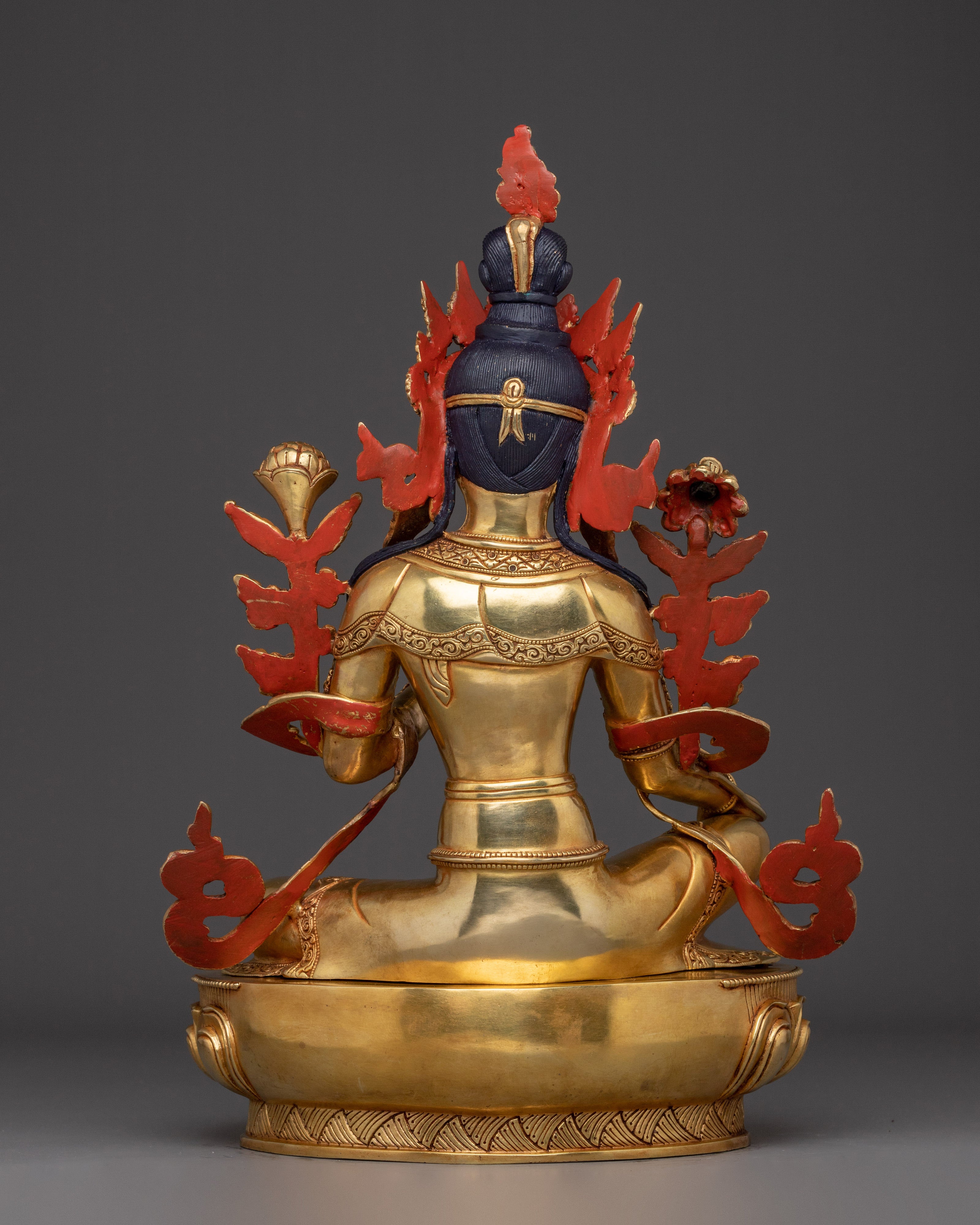 Enlightened Divine Feminine Green Tara | Protector Goddess Statue for Meditation