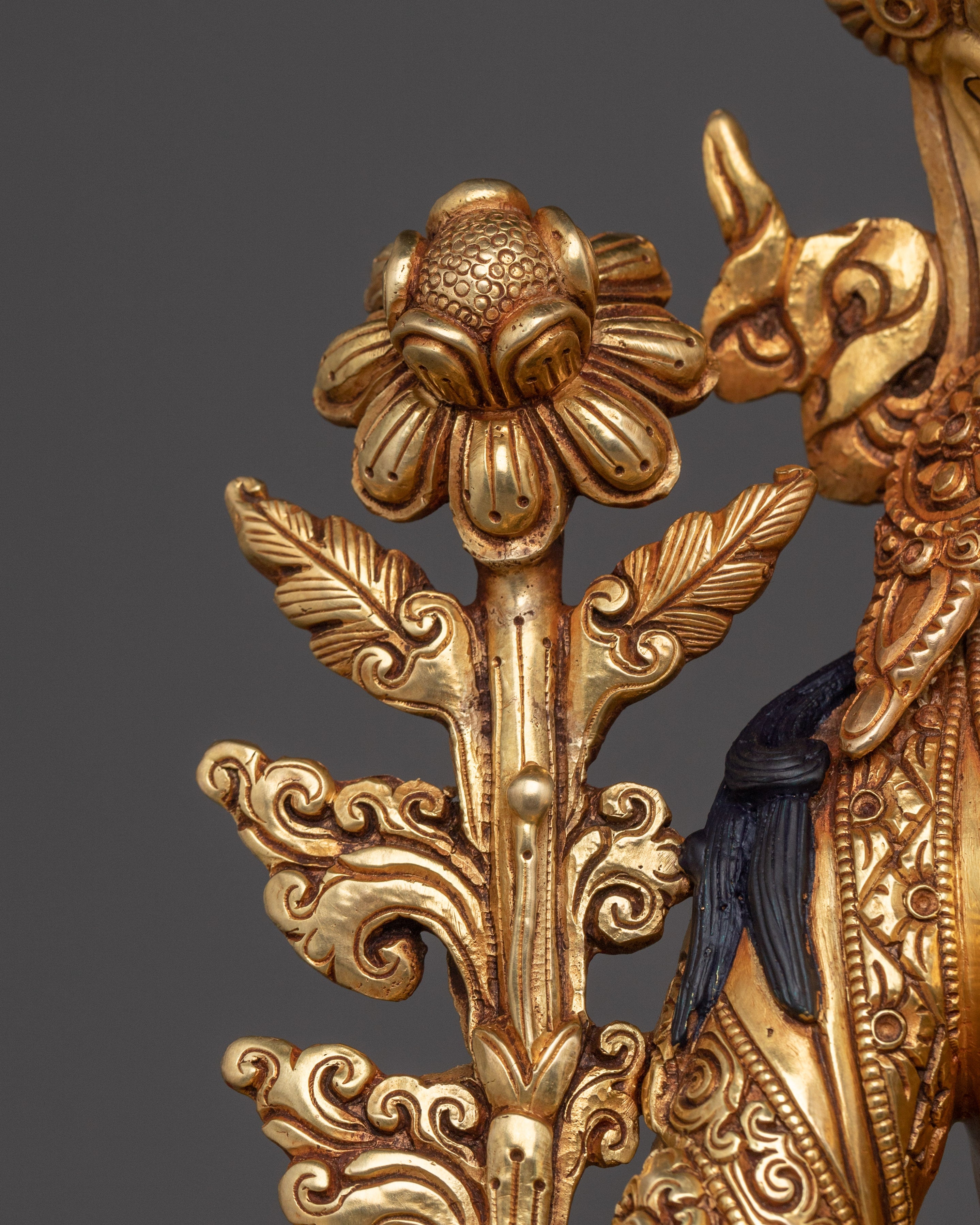 Enlightened Divine Feminine Green Tara | Protector Goddess Statue for Meditation