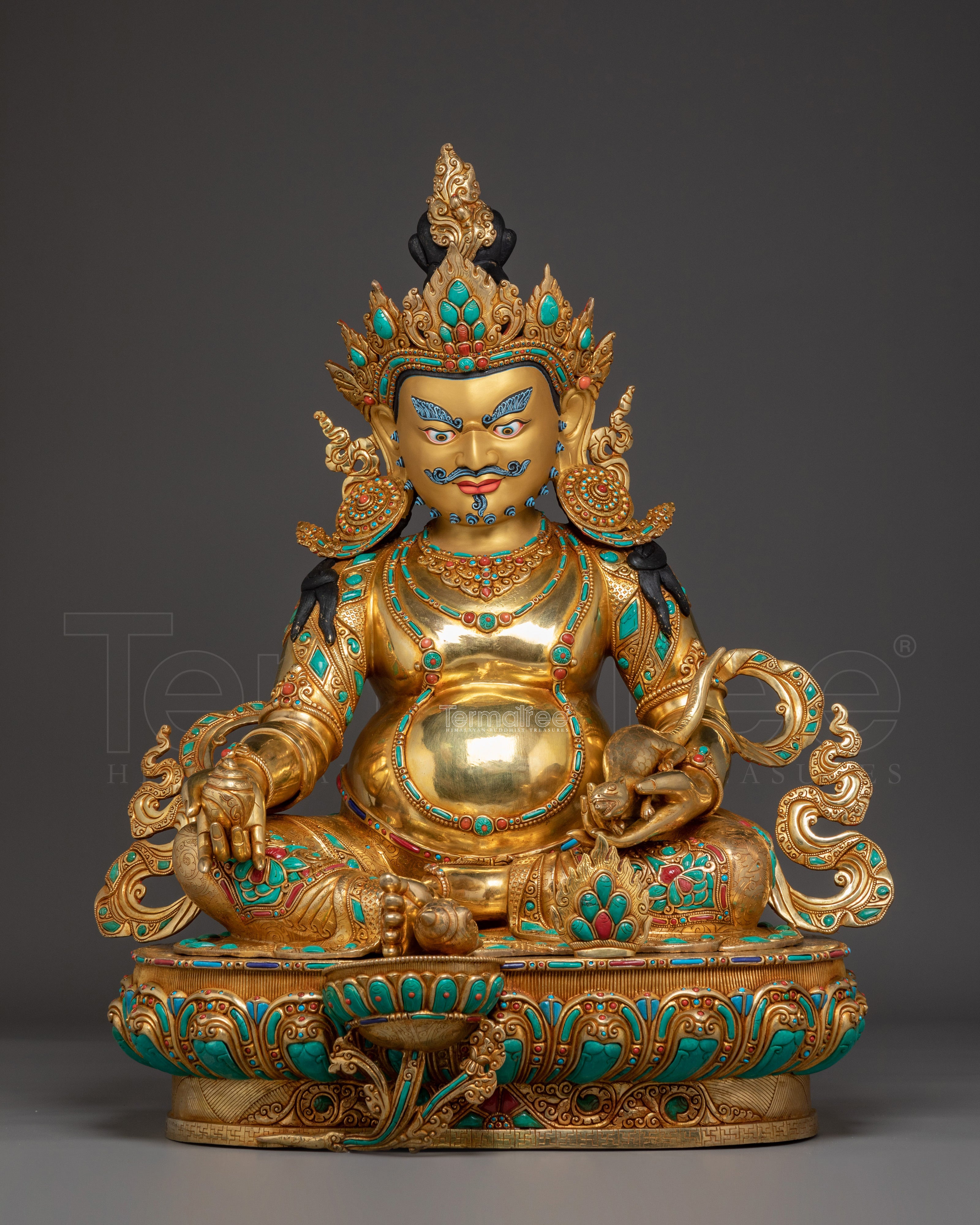 Wealth Offering Deity Dzambhala Statue | Guardian of Prosperity and Wealth